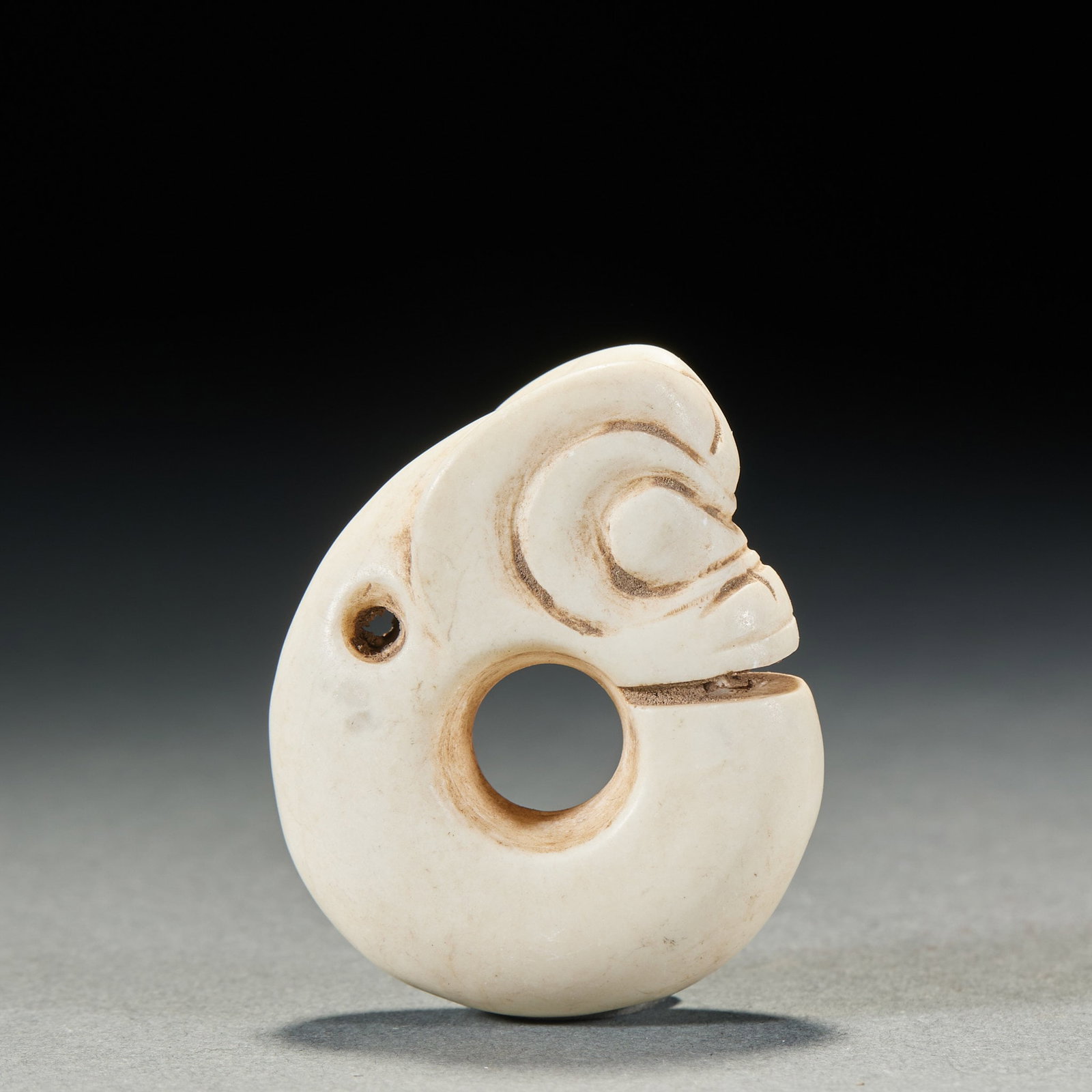 Chicken bone white jade pig dragon (1 of 8)