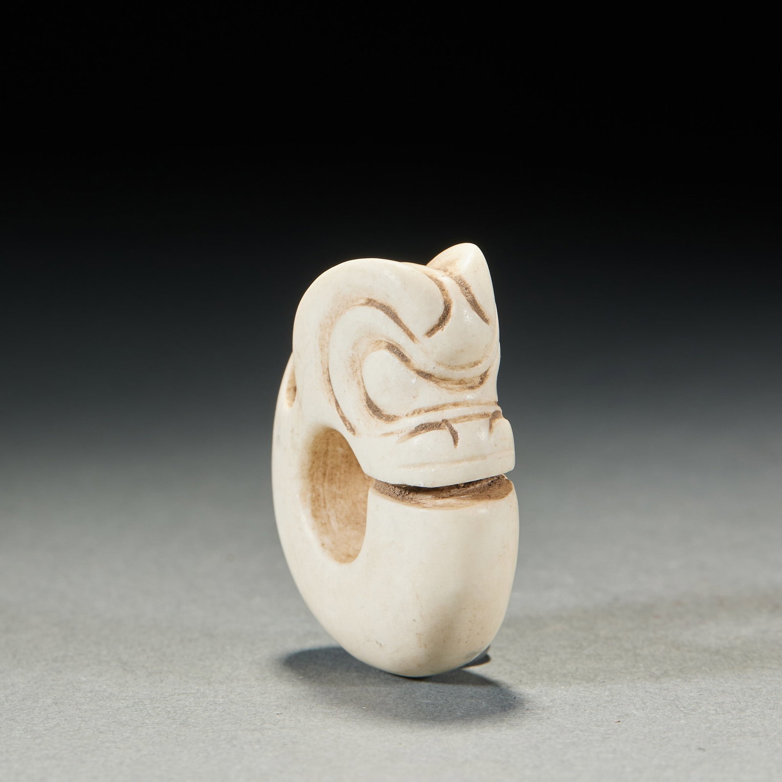Chicken bone white jade pig dragon - 2