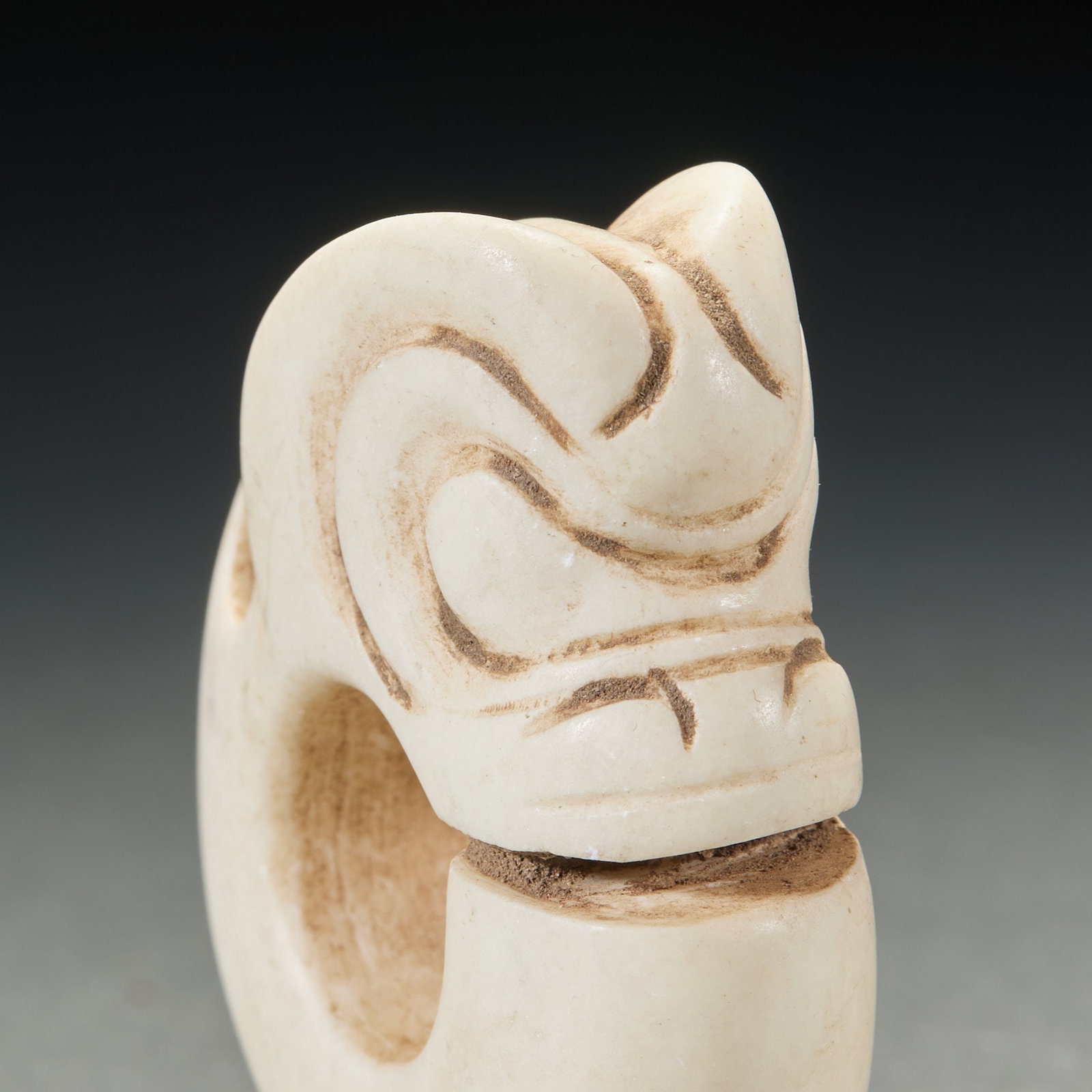 Chicken bone white jade pig dragon - 3
