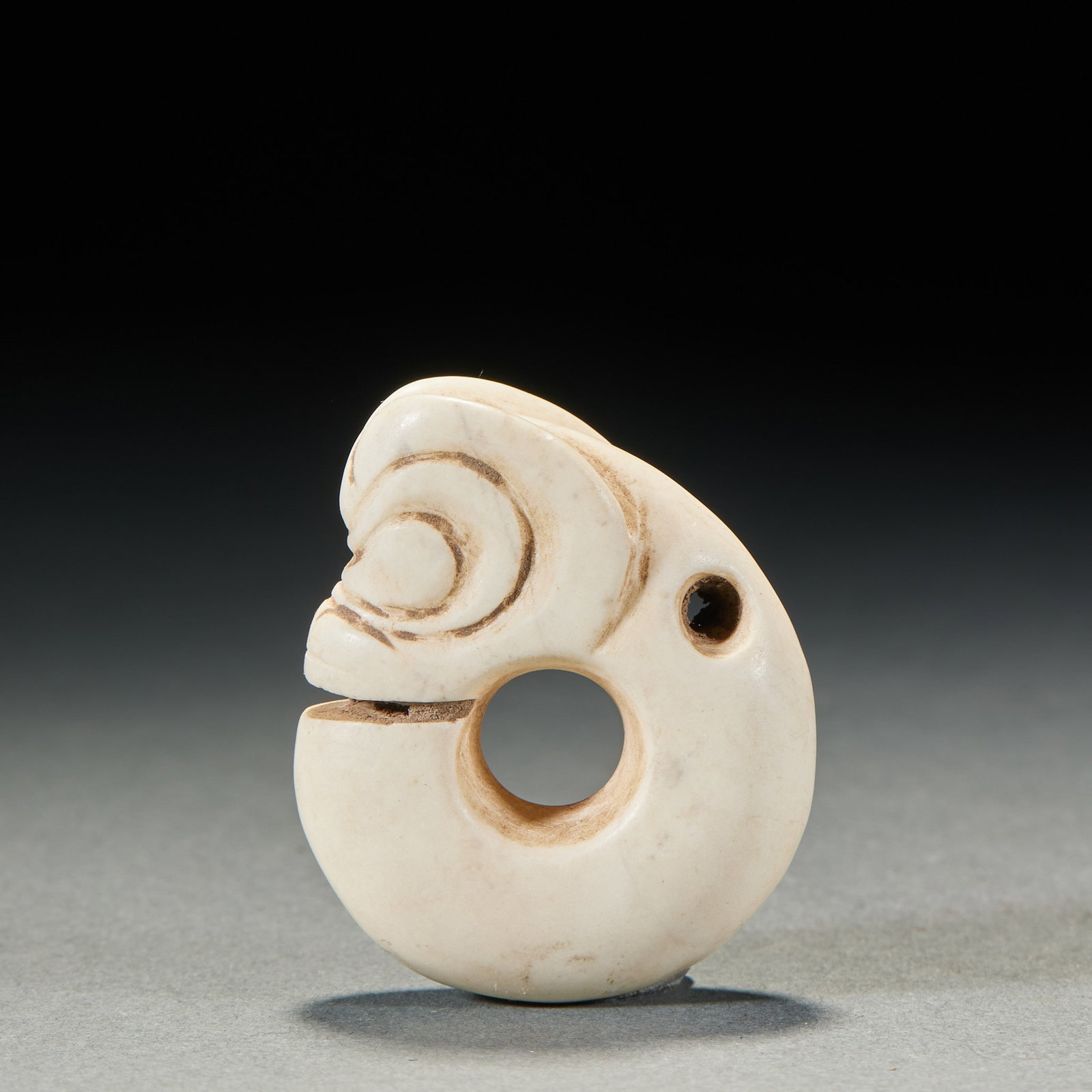 Chicken bone white jade pig dragon - 4