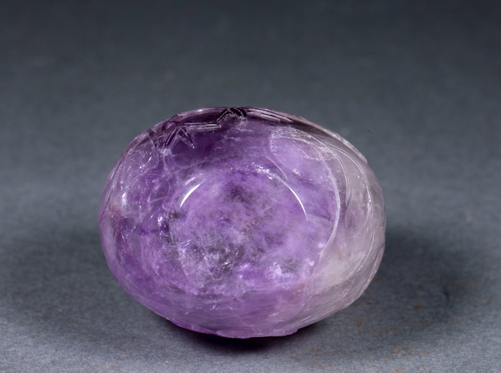 Amethyst flower snuff bottle - 7