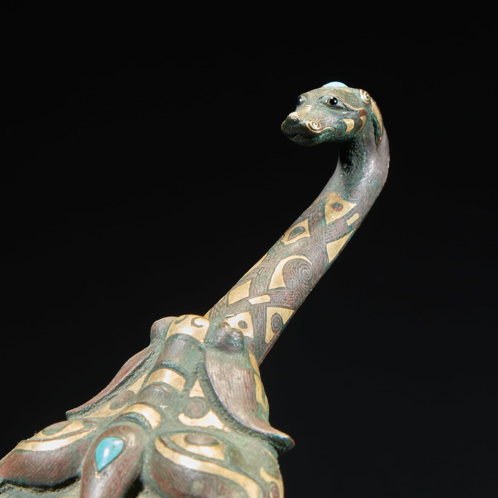 Wrong gold and silver animal head with hook - 2