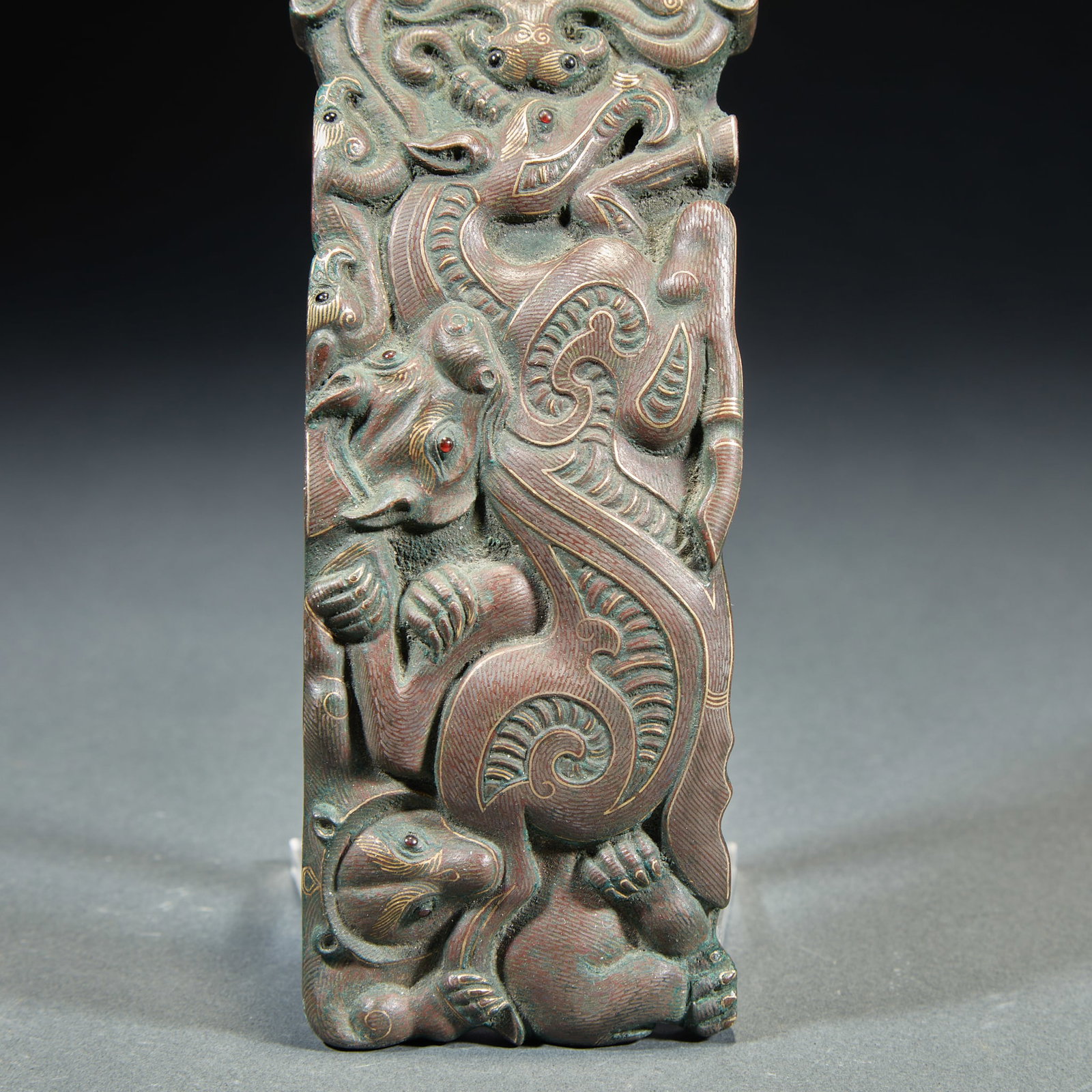 Wrong gold and silver animal head with hook - 3