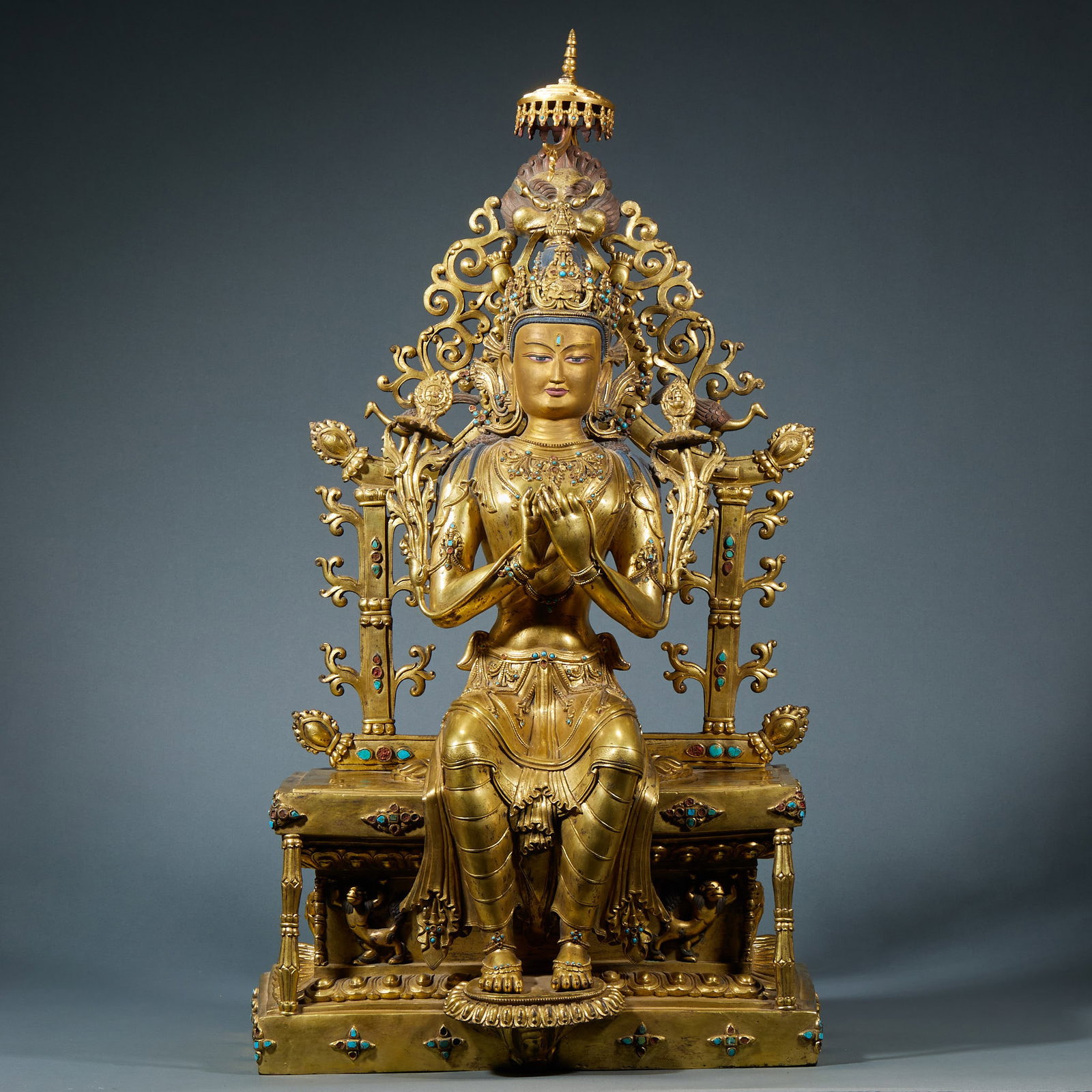 Bronze gilded Tara Statue - 2