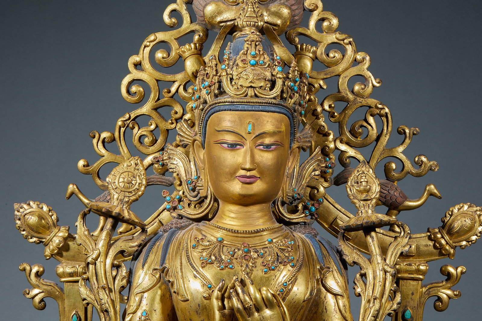 Bronze gilded Tara Statue - 4