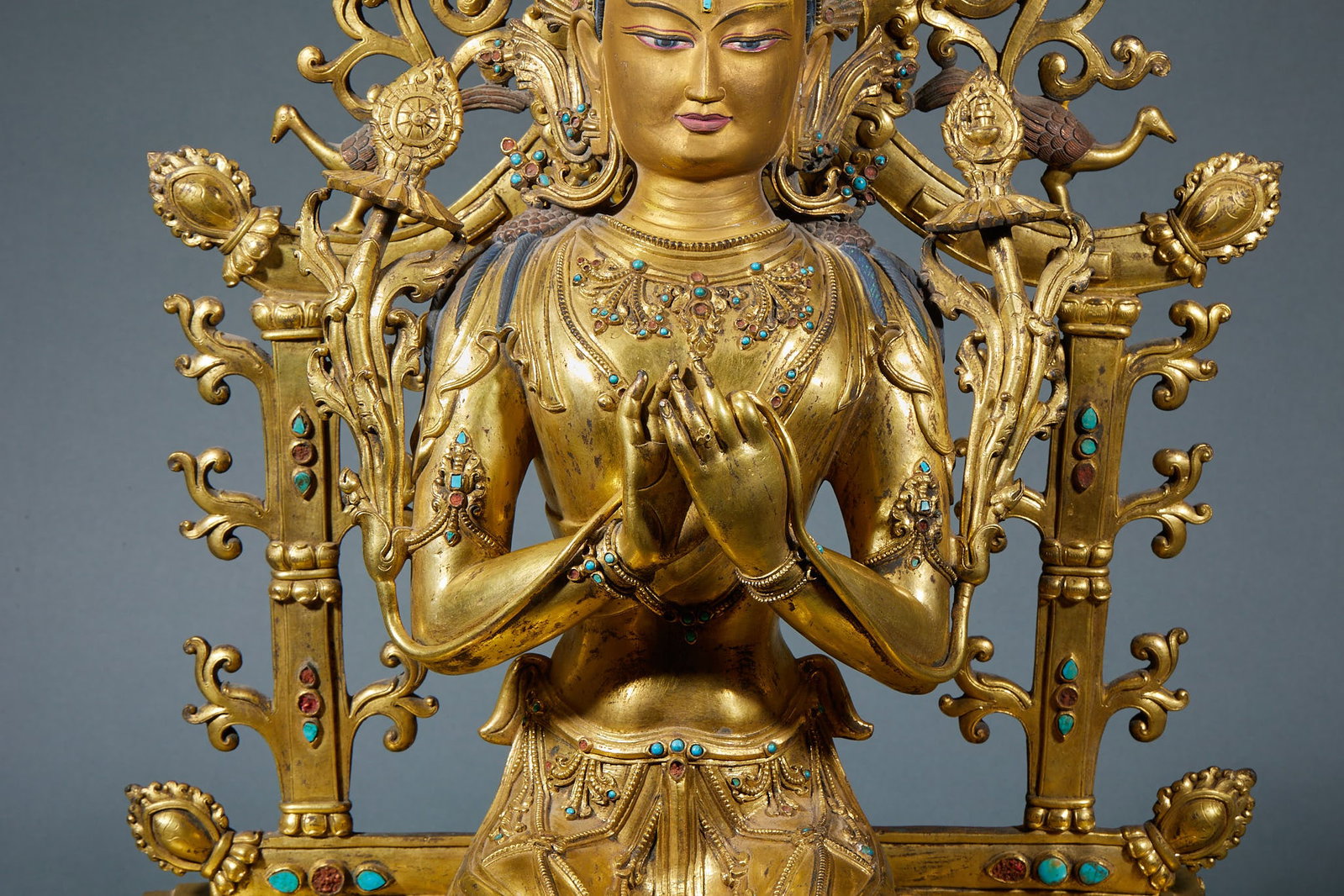 Bronze gilded Tara Statue - 5