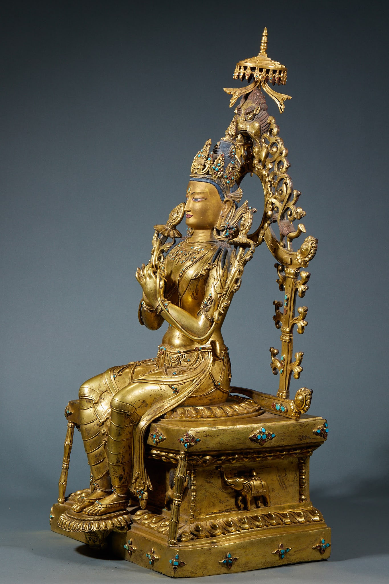 Bronze gilded Tara Statue - 7