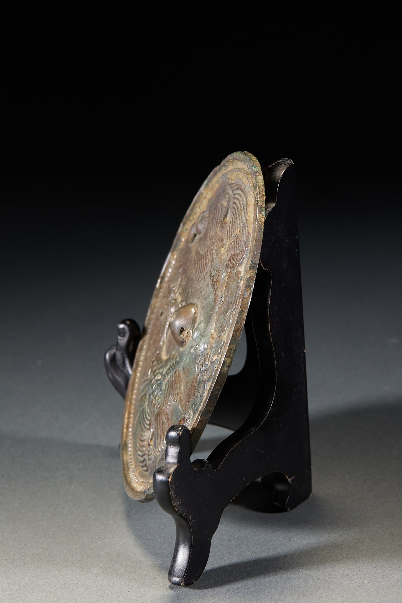 Double phoenix bronze mirror before Ming dynasty - 6