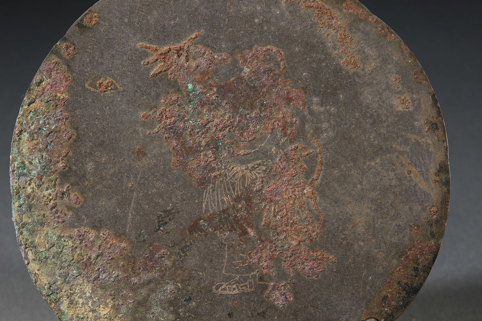 Double phoenix bronze mirror before Ming dynasty - 8