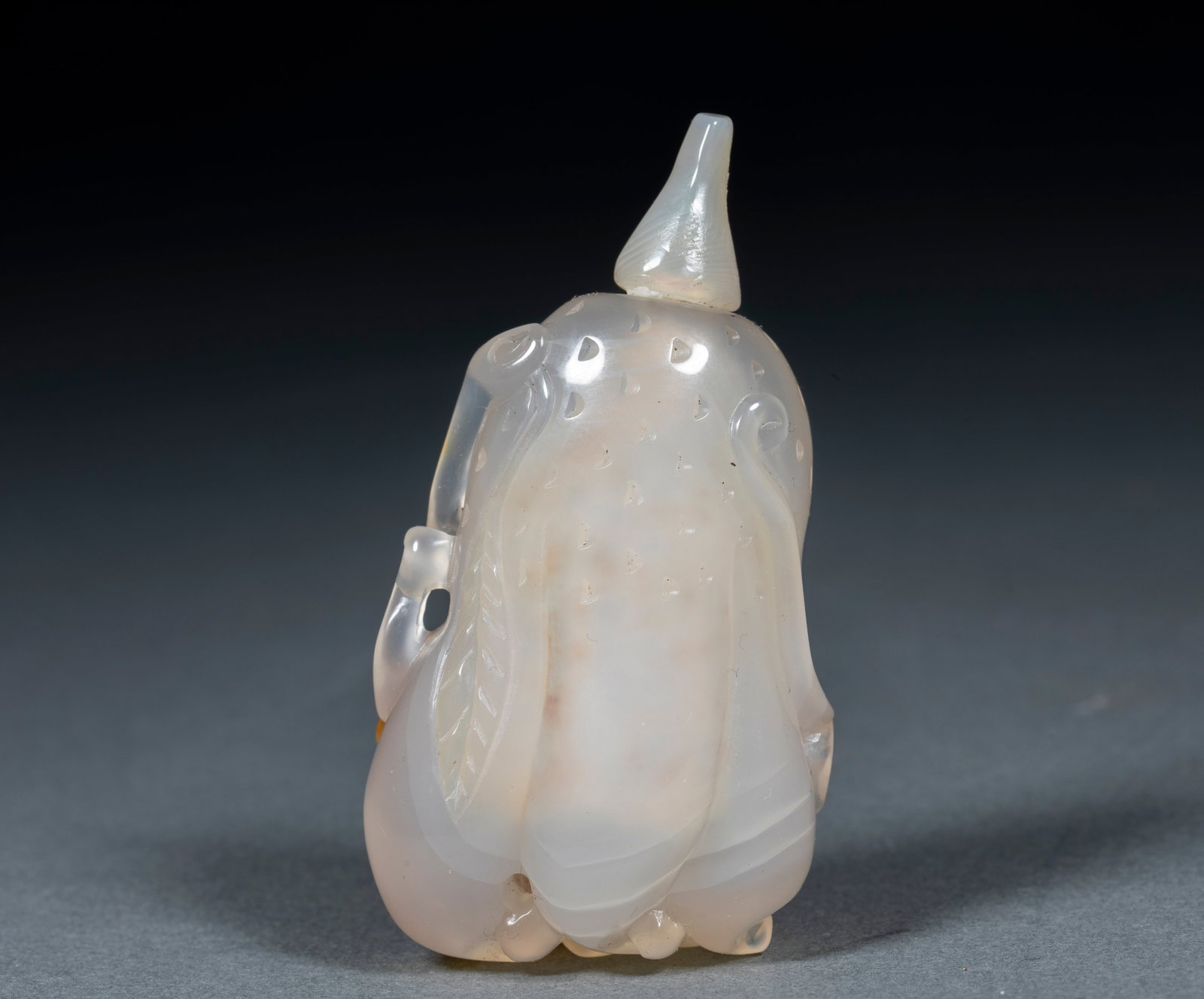 Agate bergamot snuff bottle - 5