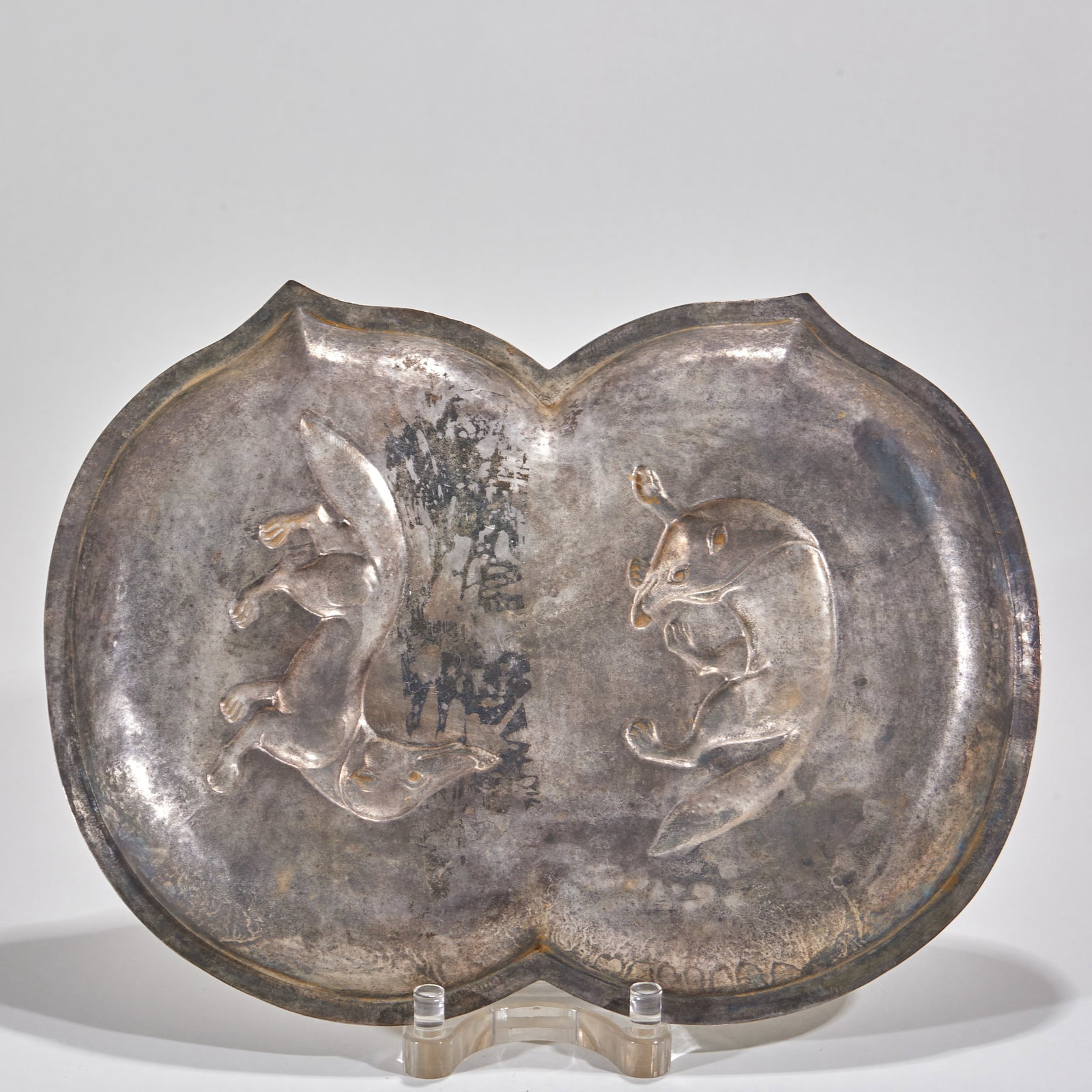 Silver-gilded fox plate - 6