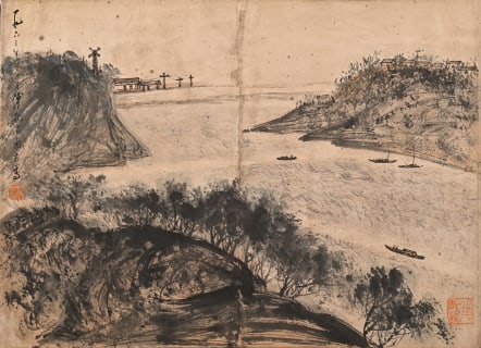 Fu Baoshi landscape album - 10