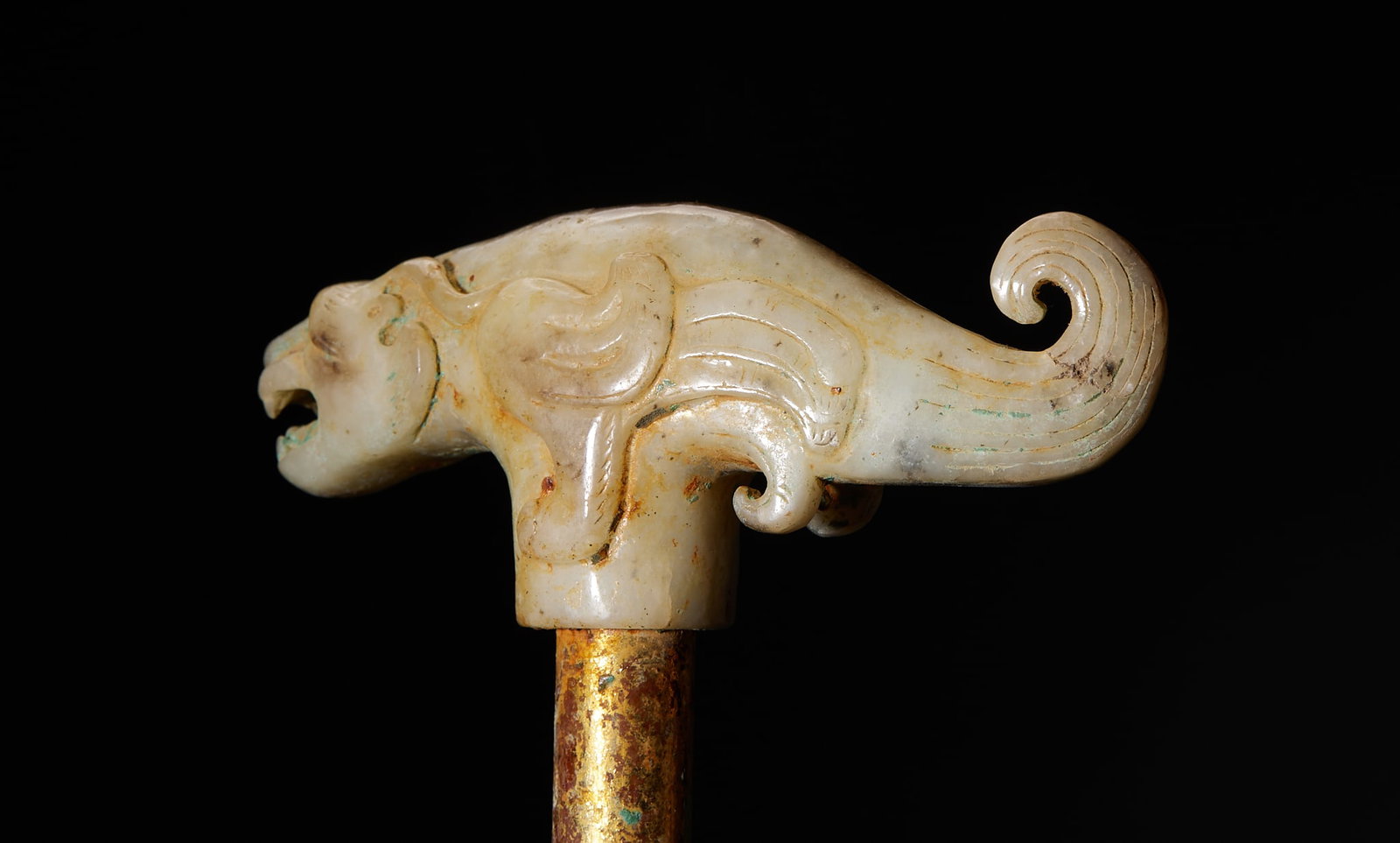 Pre-Ming Chi-Tiger-Head Walking Stick - 4