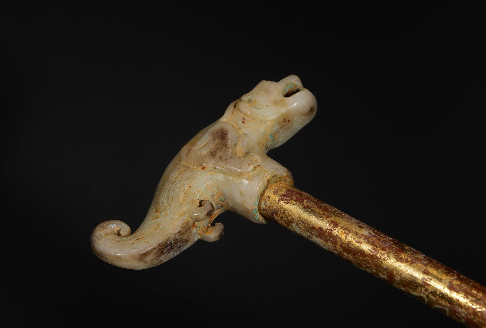Pre-Ming Chi-Tiger-Head Walking Stick - 5
