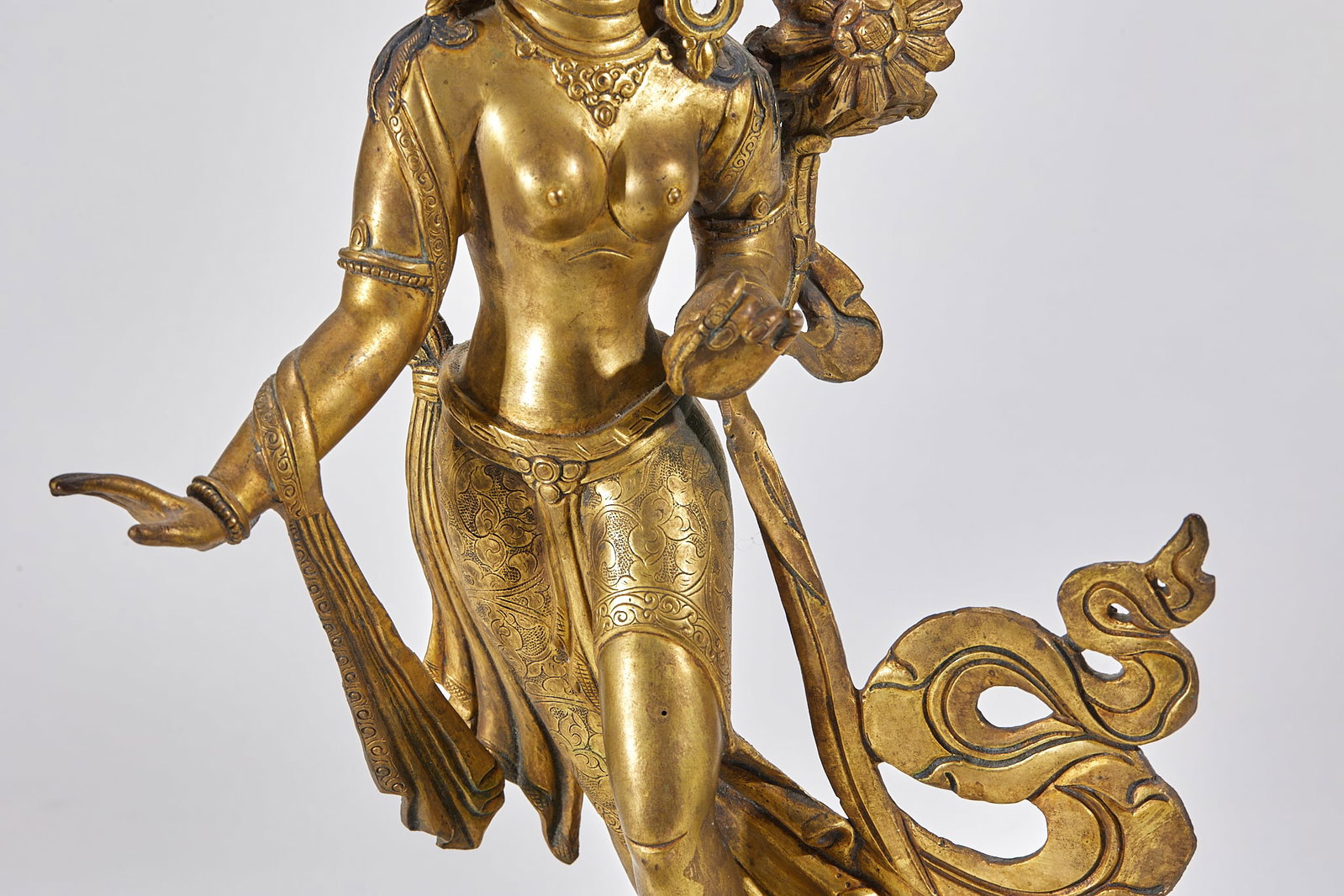Gilt Copper Tara Statue - 4