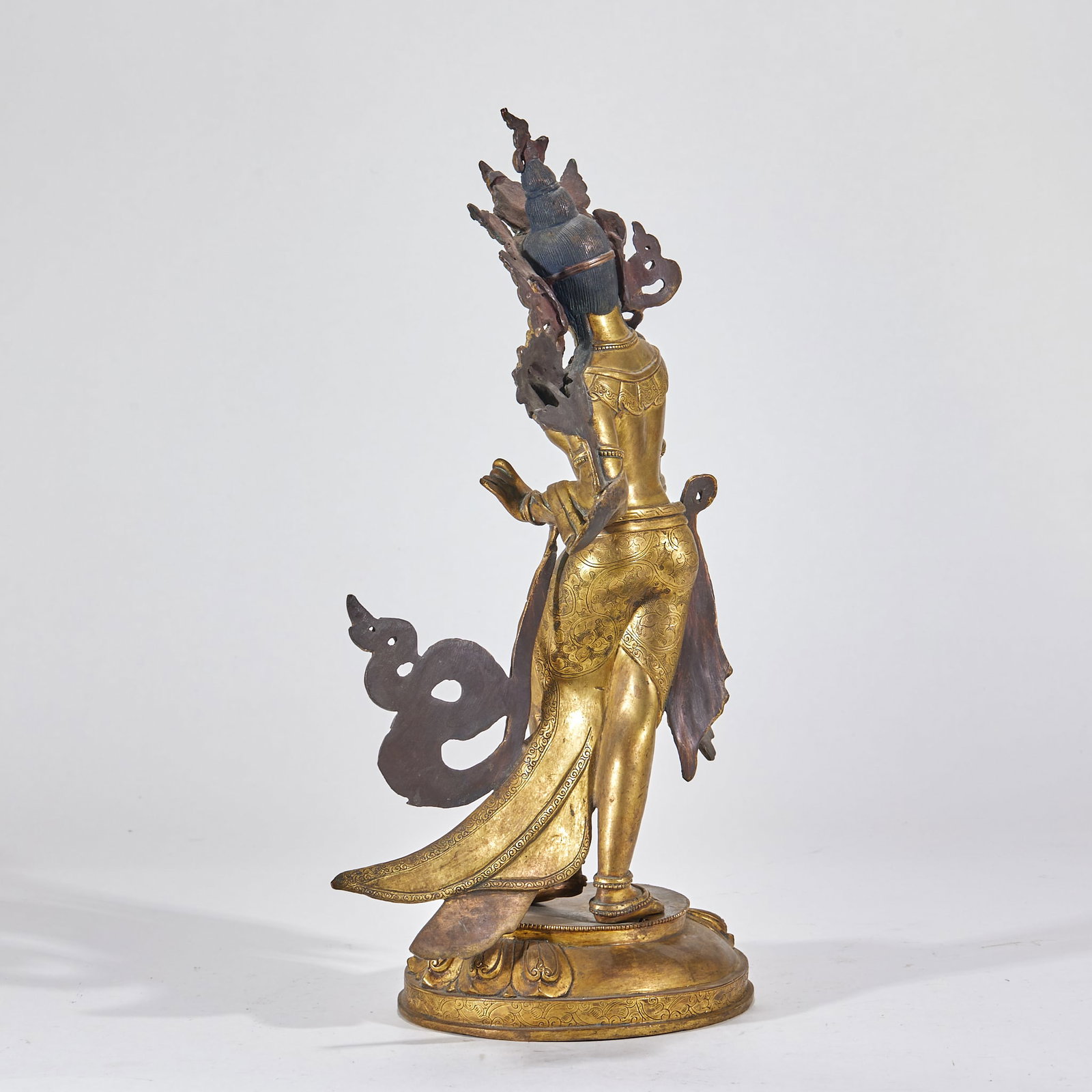 Gilt Copper Tara Statue - 6