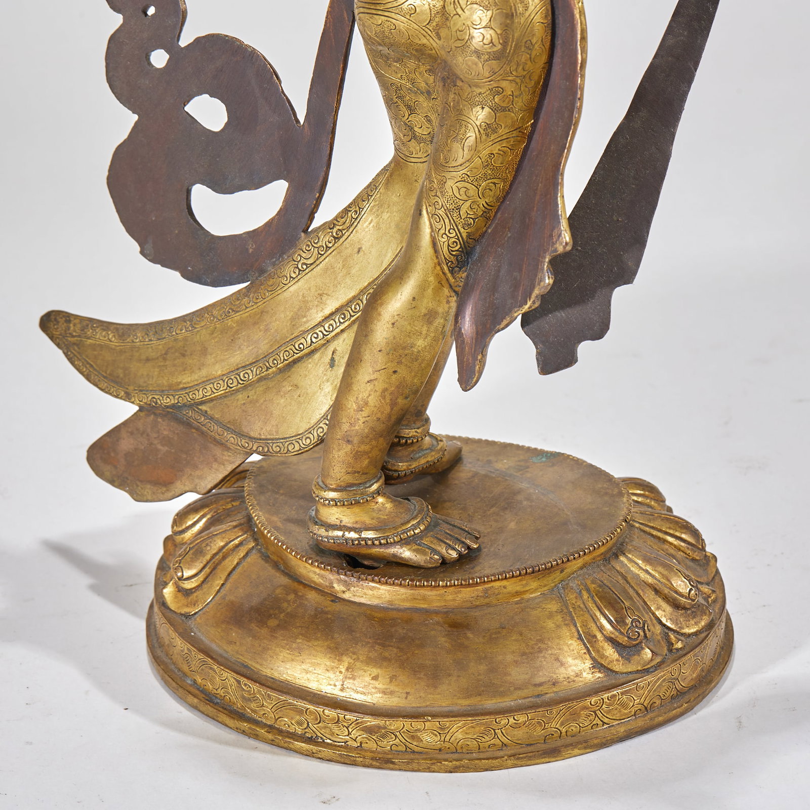 Gilt Copper Tara Statue - 9