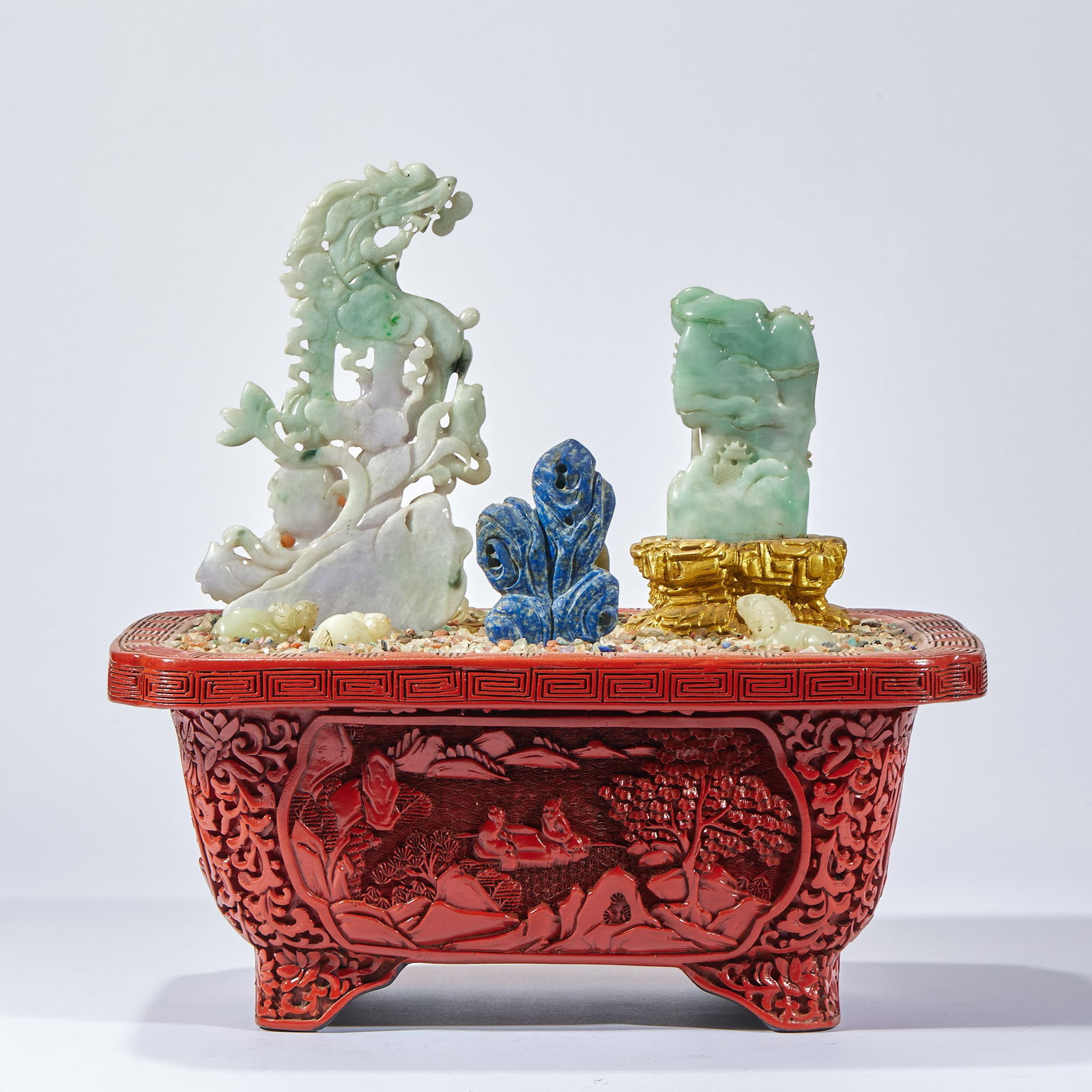 Lacquer Hetian Jade Bonsai - 8