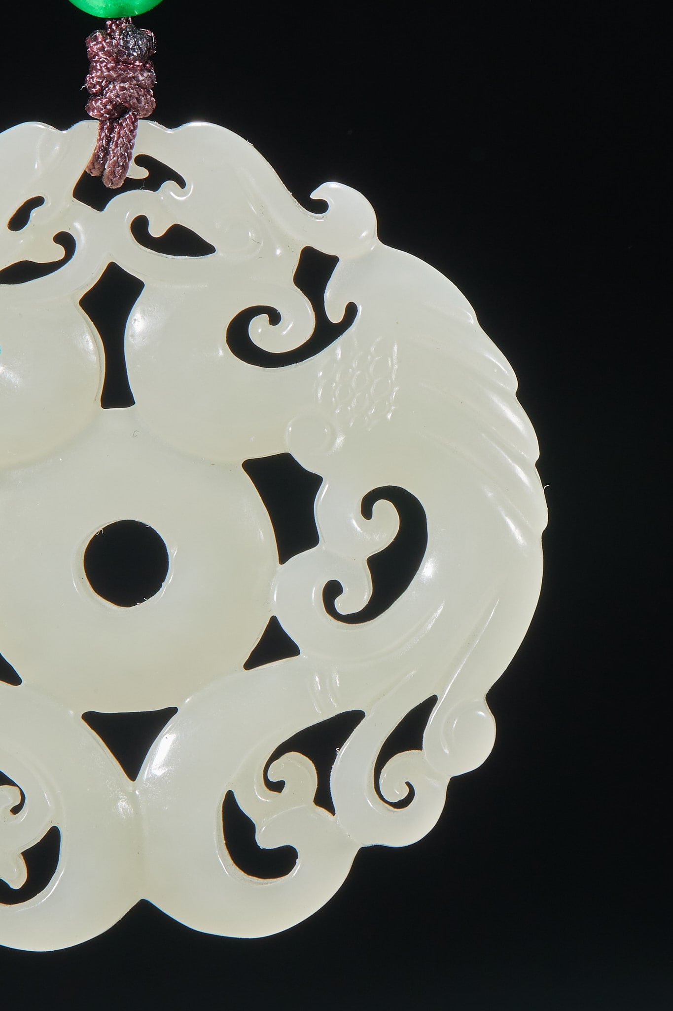 Jade Twin-Phoenix Pendant - 4
