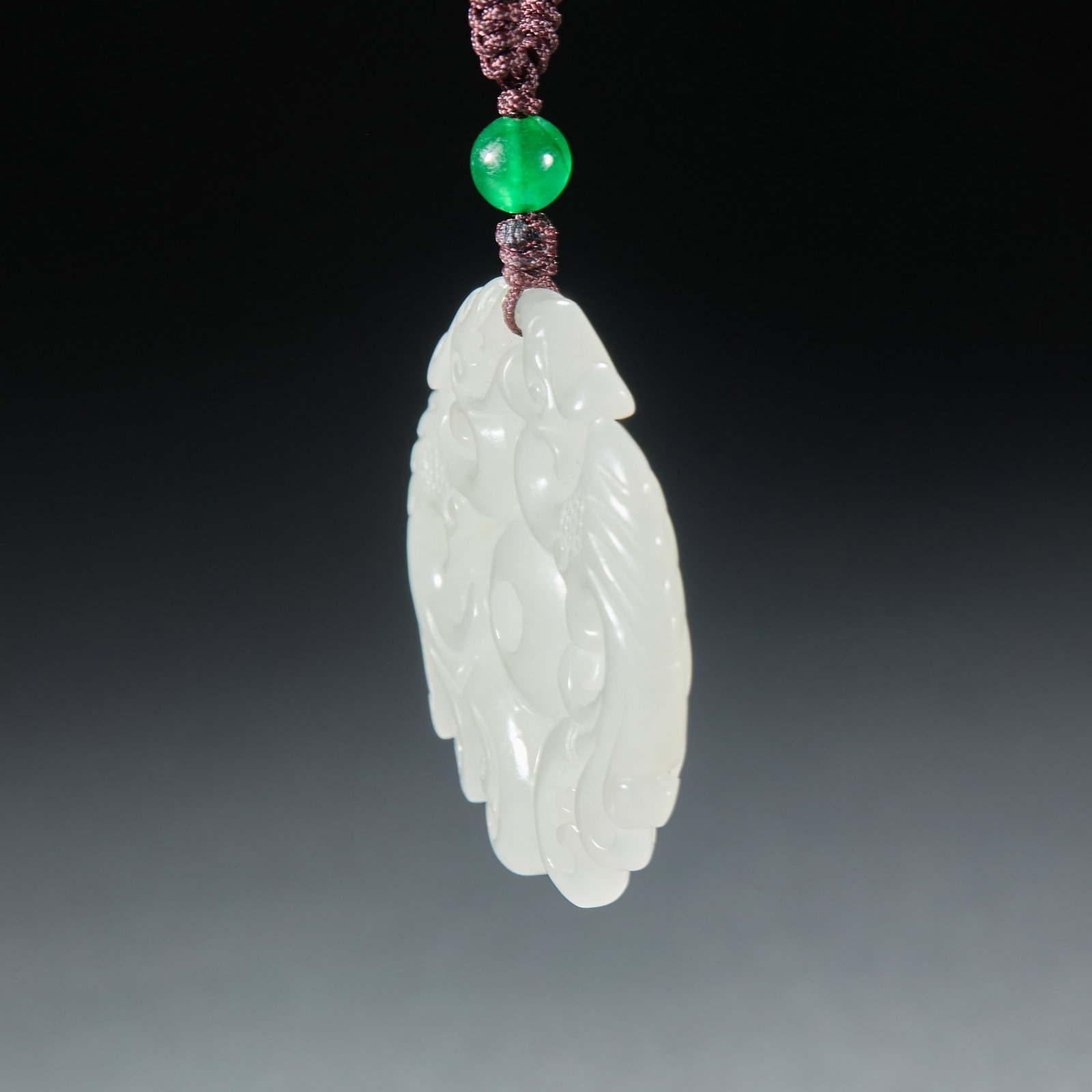 Jade Twin-Phoenix Pendant - 5