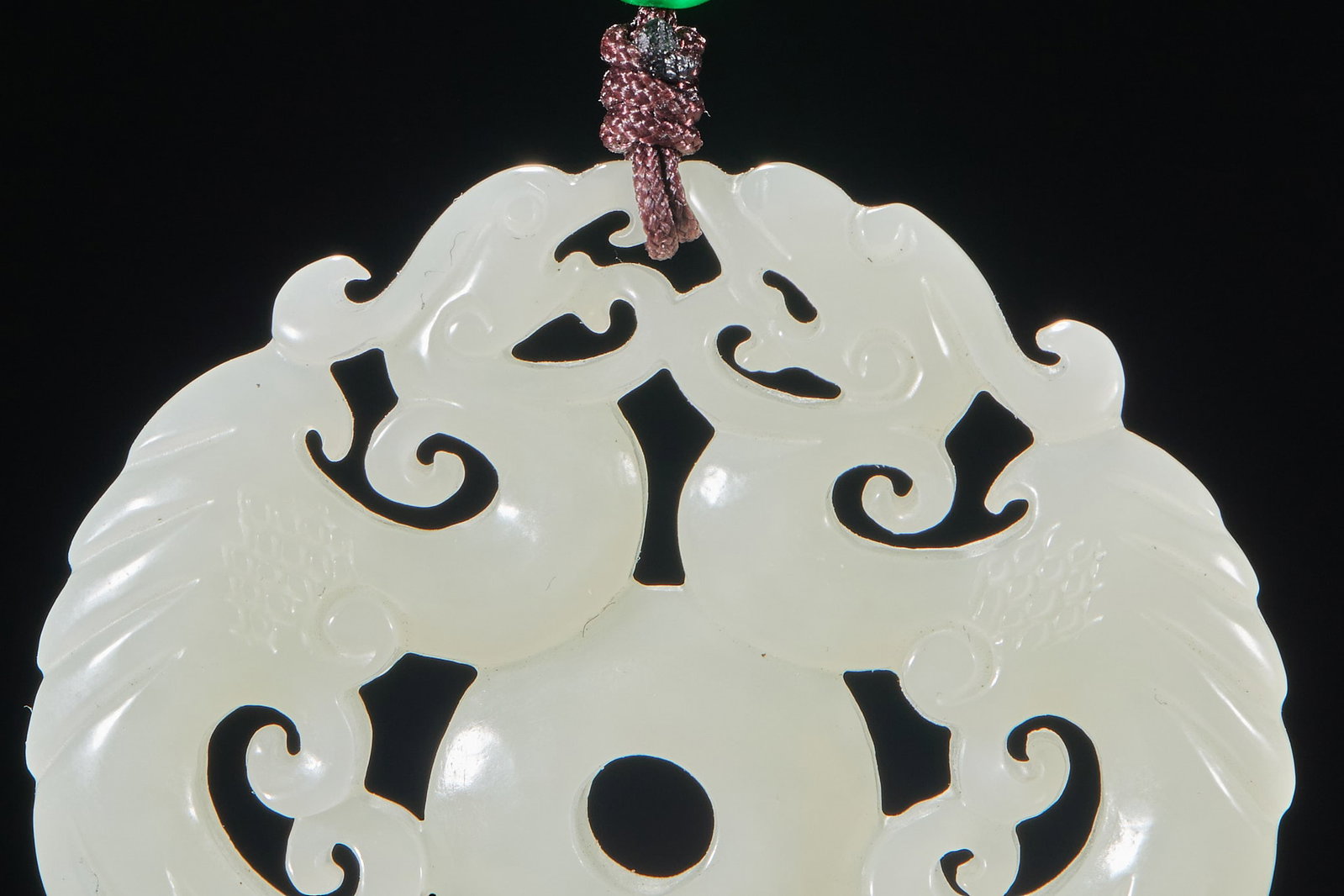 Jade Twin-Phoenix Pendant - 7