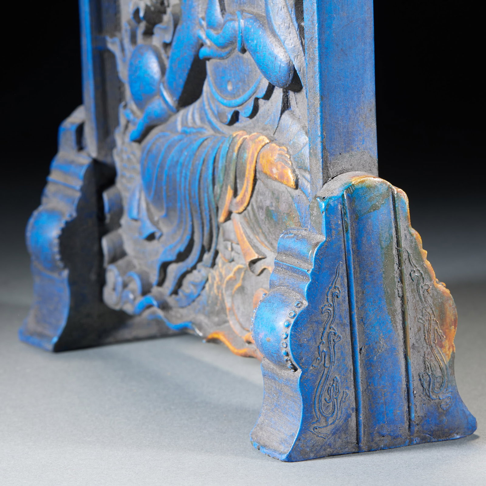 Lapis Lazuli Guanyin Table Screen - 5