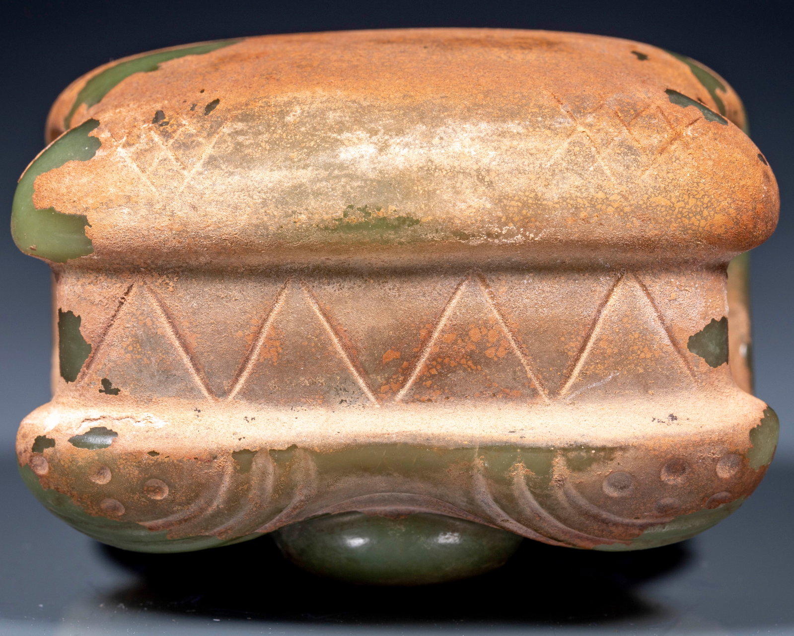Carved-Tiger Jade Cong - 4