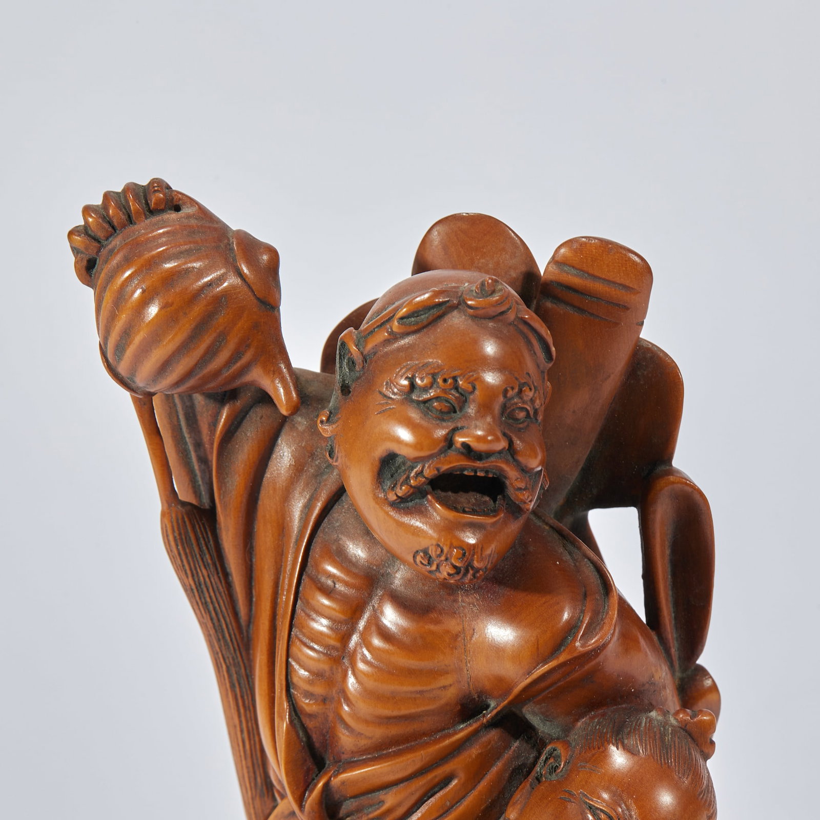 Boxwood Bodhidharma Figure - 2