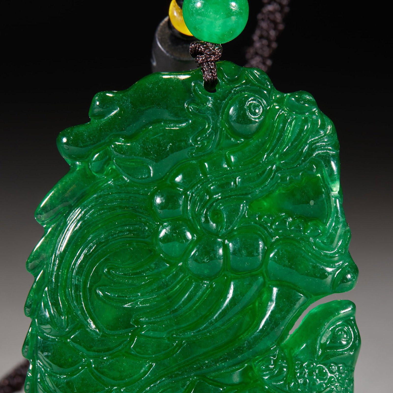 Jadeite Dragon Plaque - 2