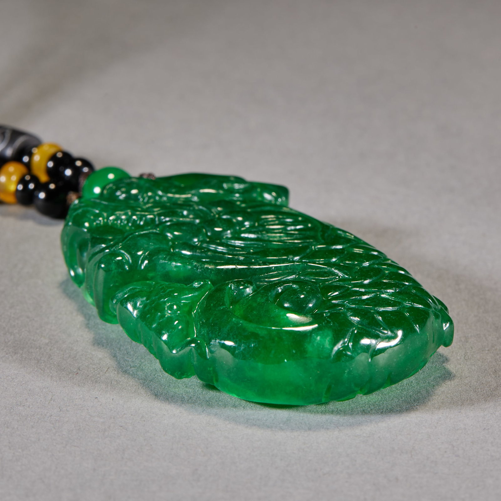 Jadeite Dragon Plaque - 5