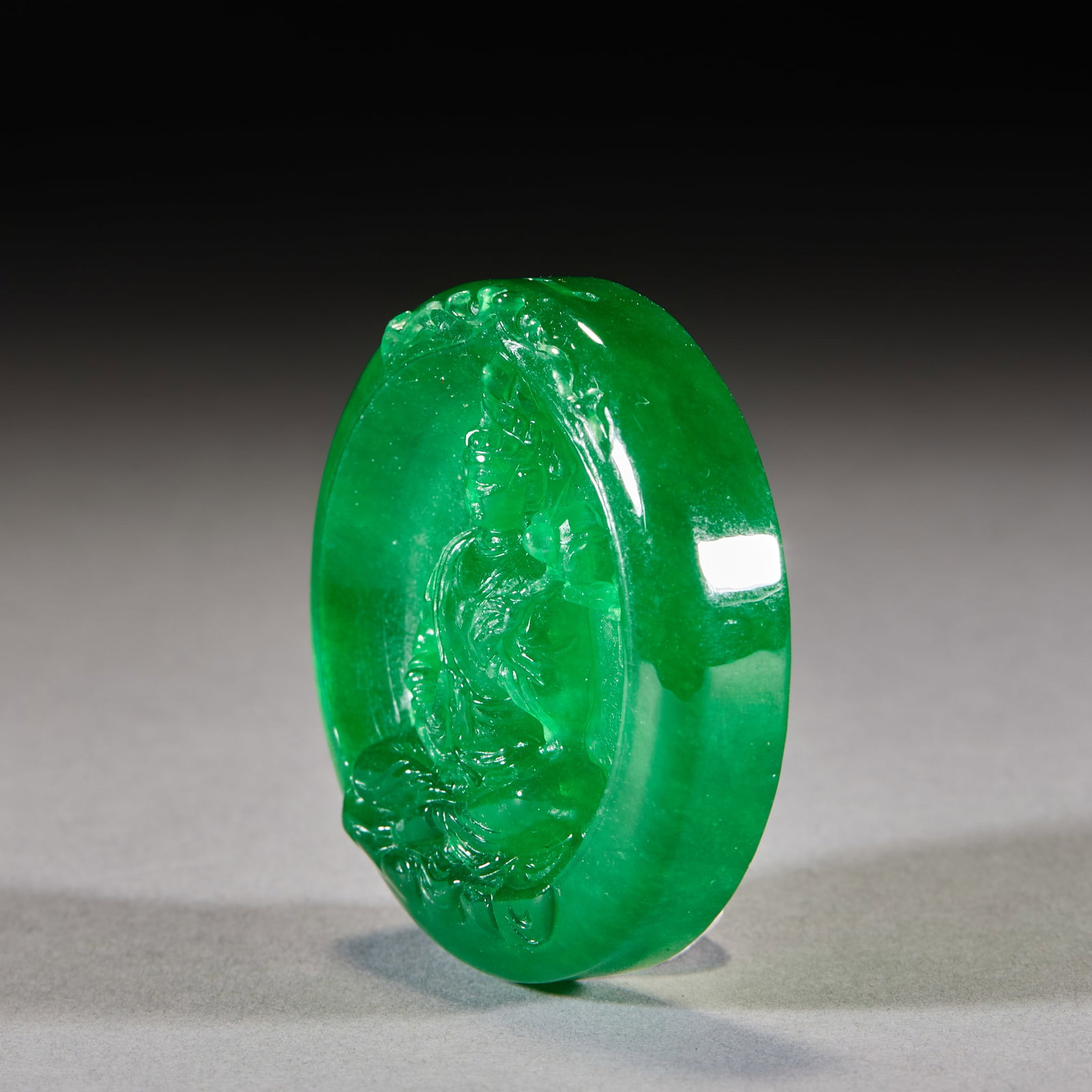 Jadeite Guanyin Plaque - 3