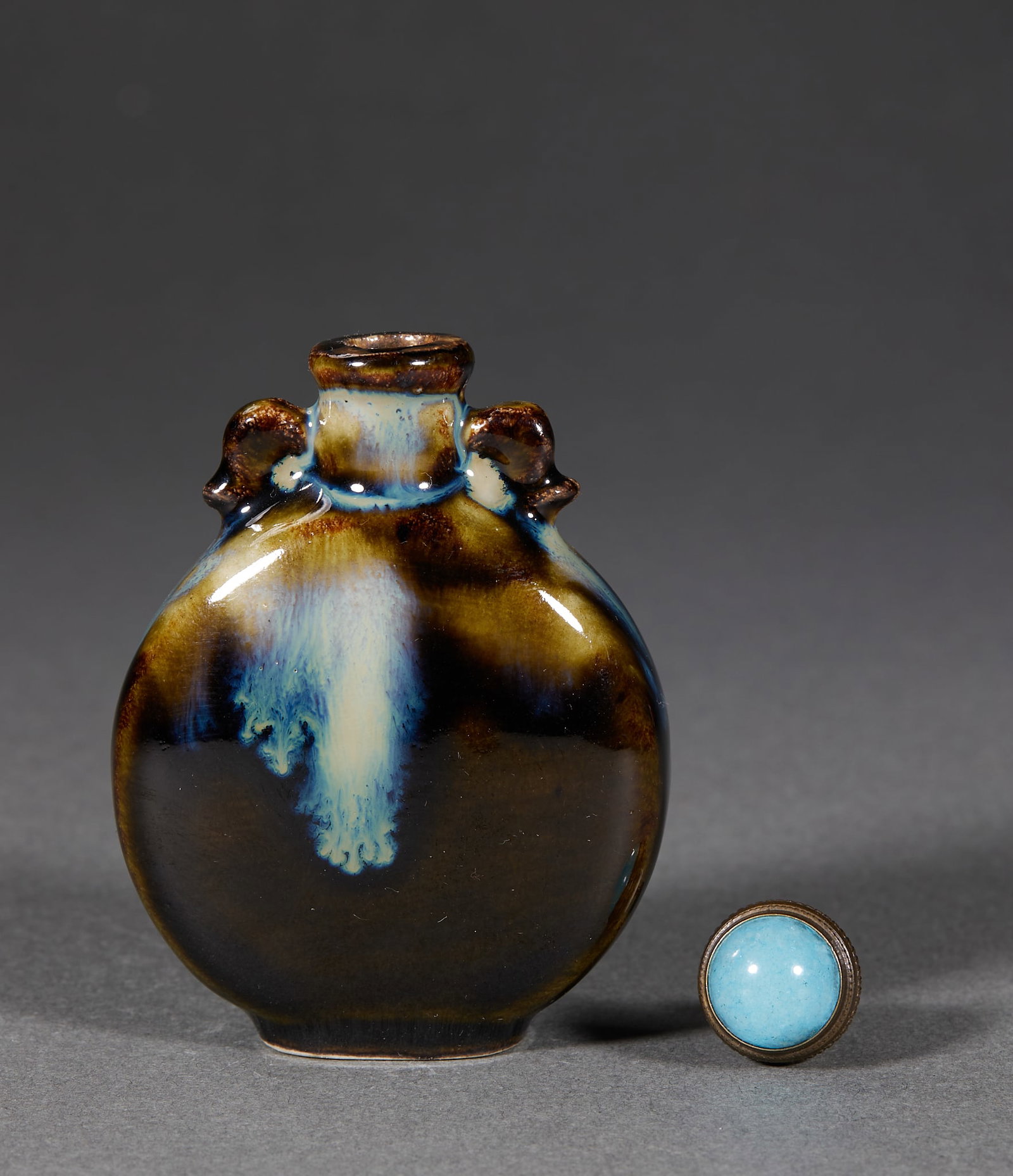 Qing Transmutation-Glaze Snuff Bottle - 5