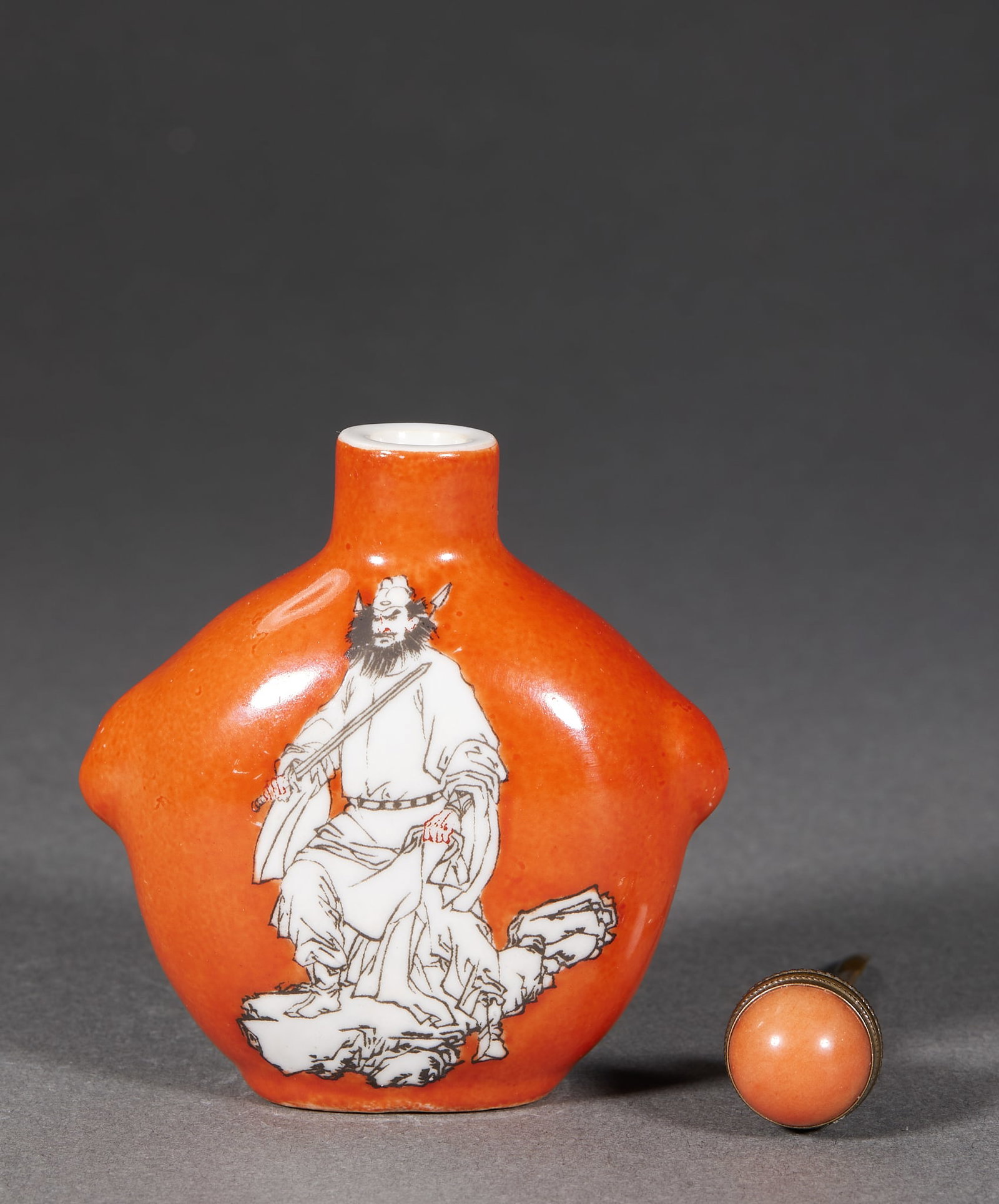 Qing Zhong Kui Snuff Bottle - 4