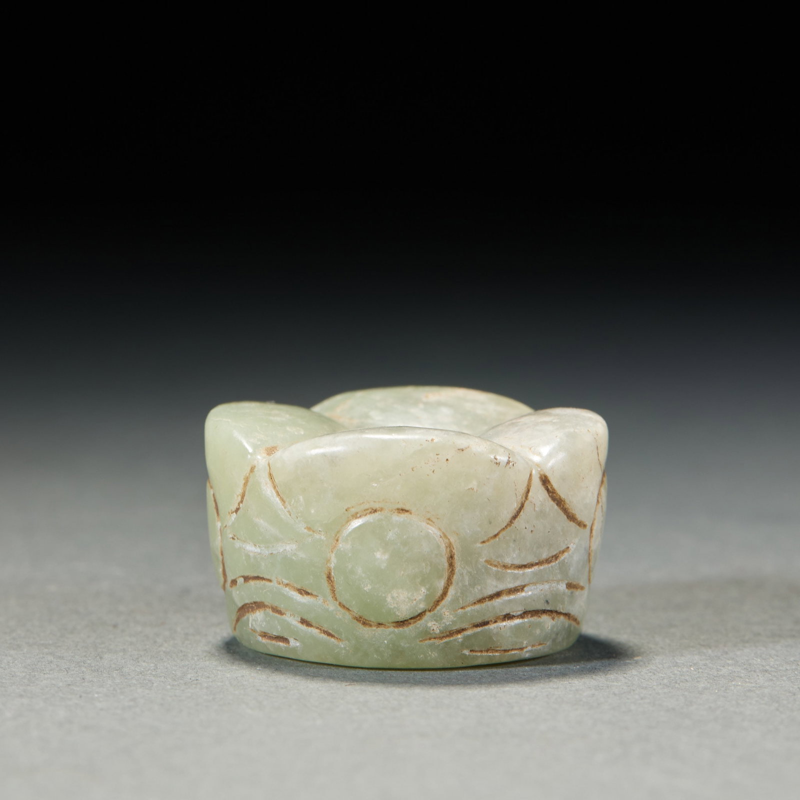Deity-Mask Jade Cong-Form Object - 2