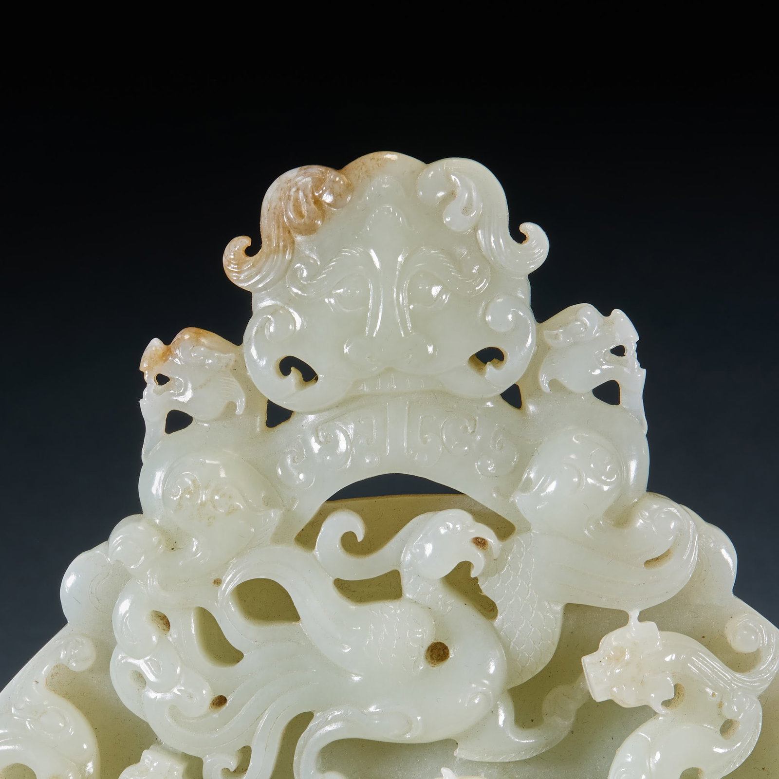 Hetian Jade Dragon-Phoenix Bi - 2