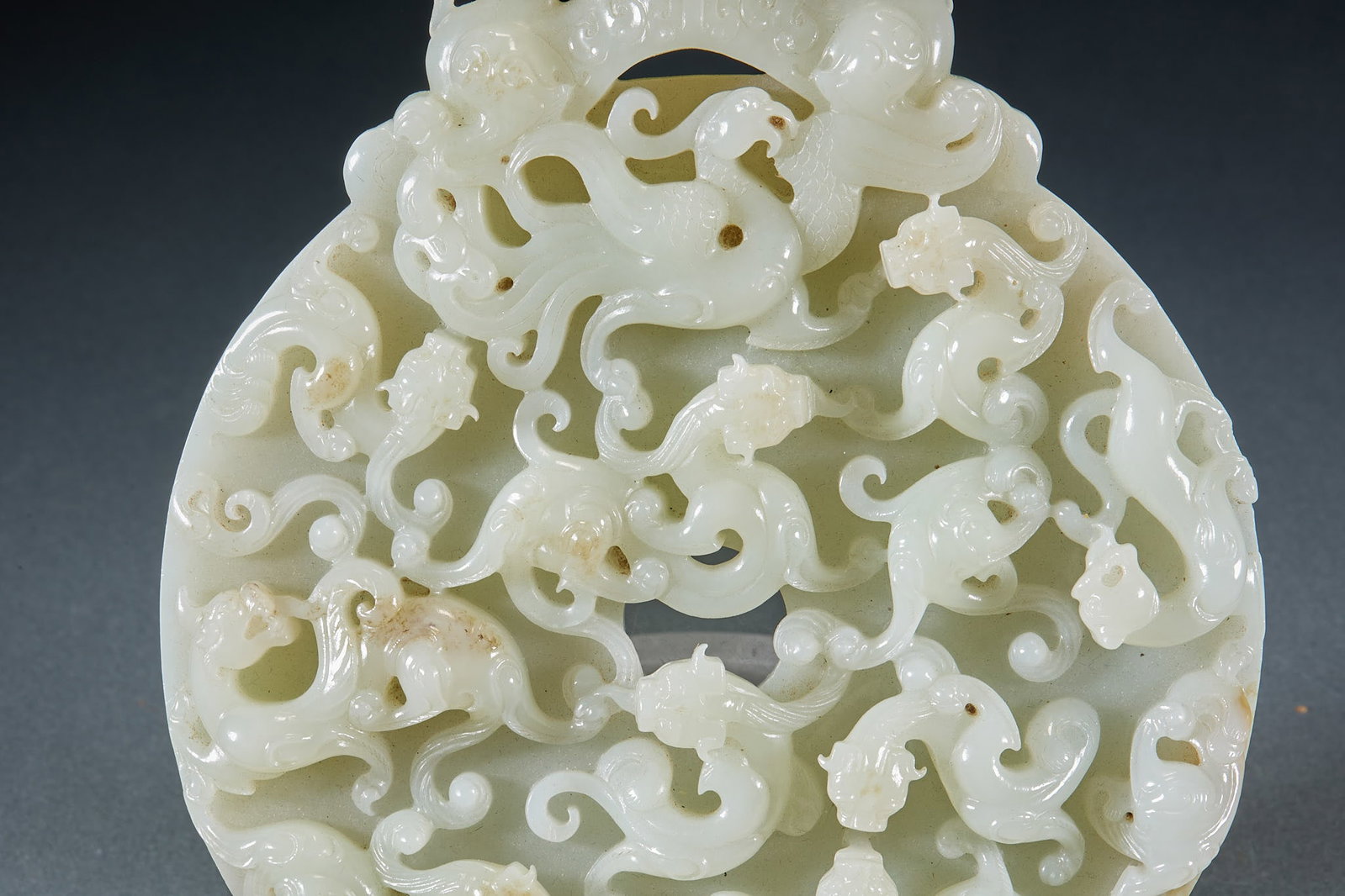 Hetian Jade Dragon-Phoenix Bi - 3