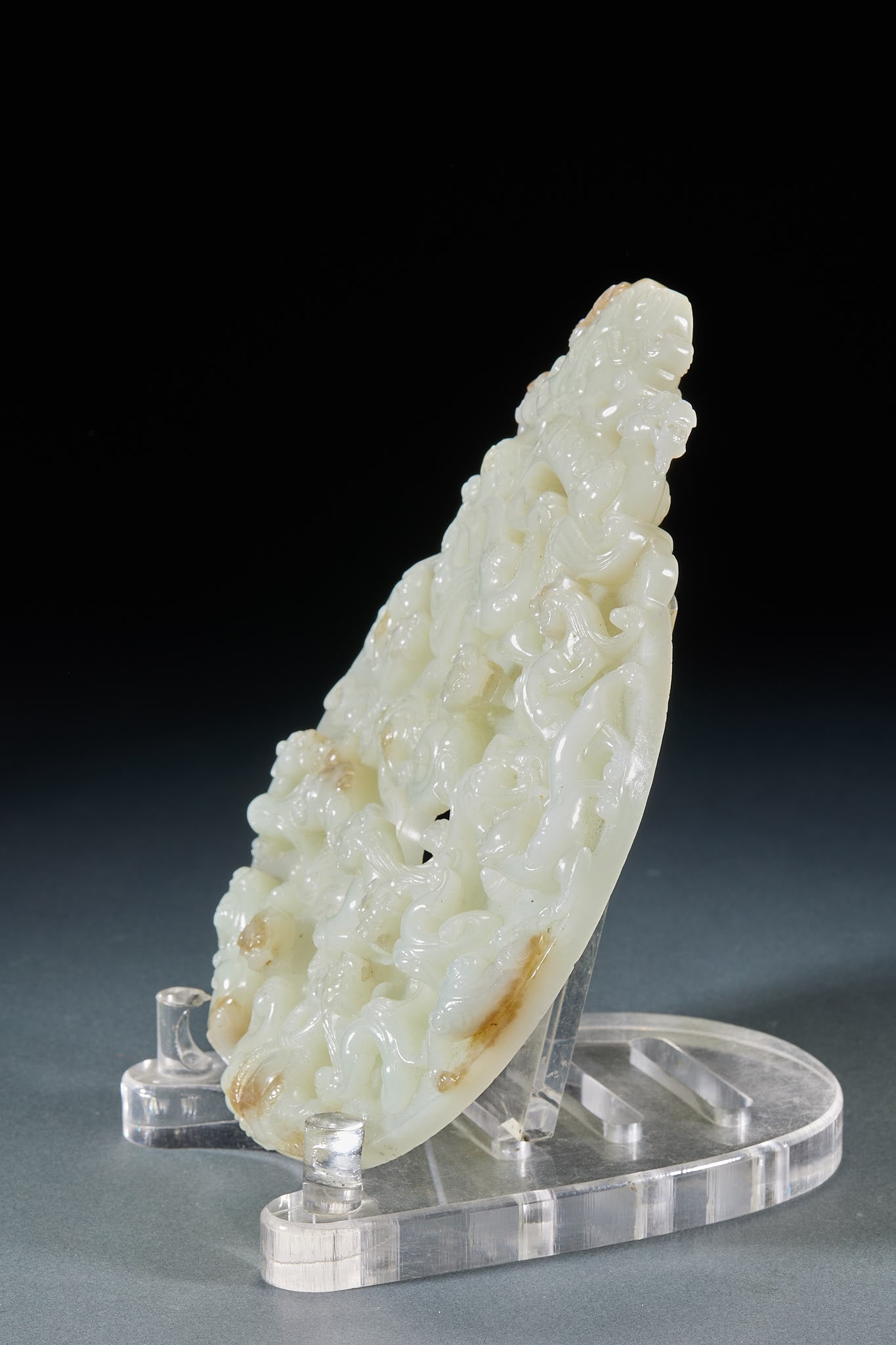 Hetian Jade Dragon-Phoenix Bi - 5