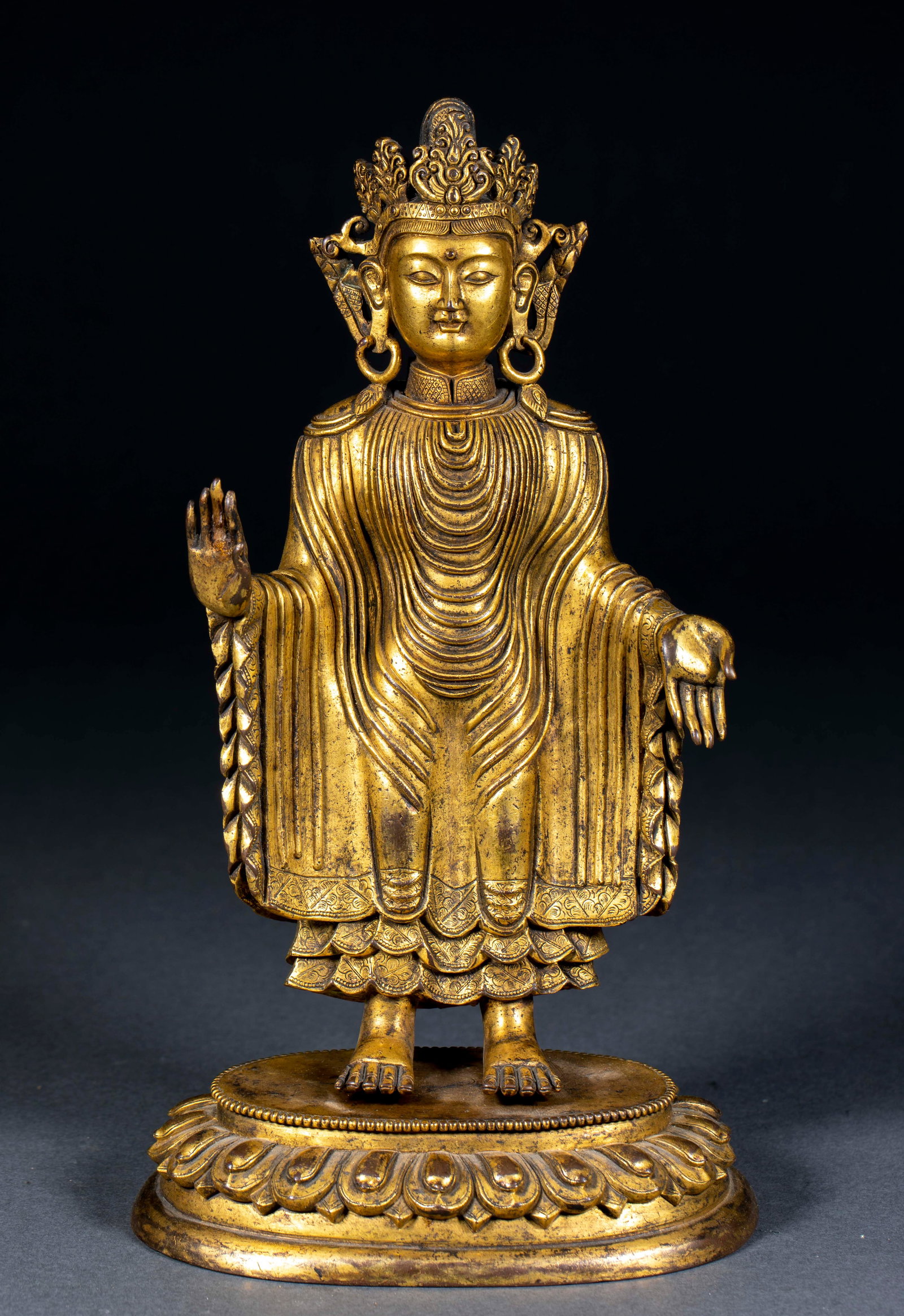 Gilded Standing Candana Buddha (1 of 8)