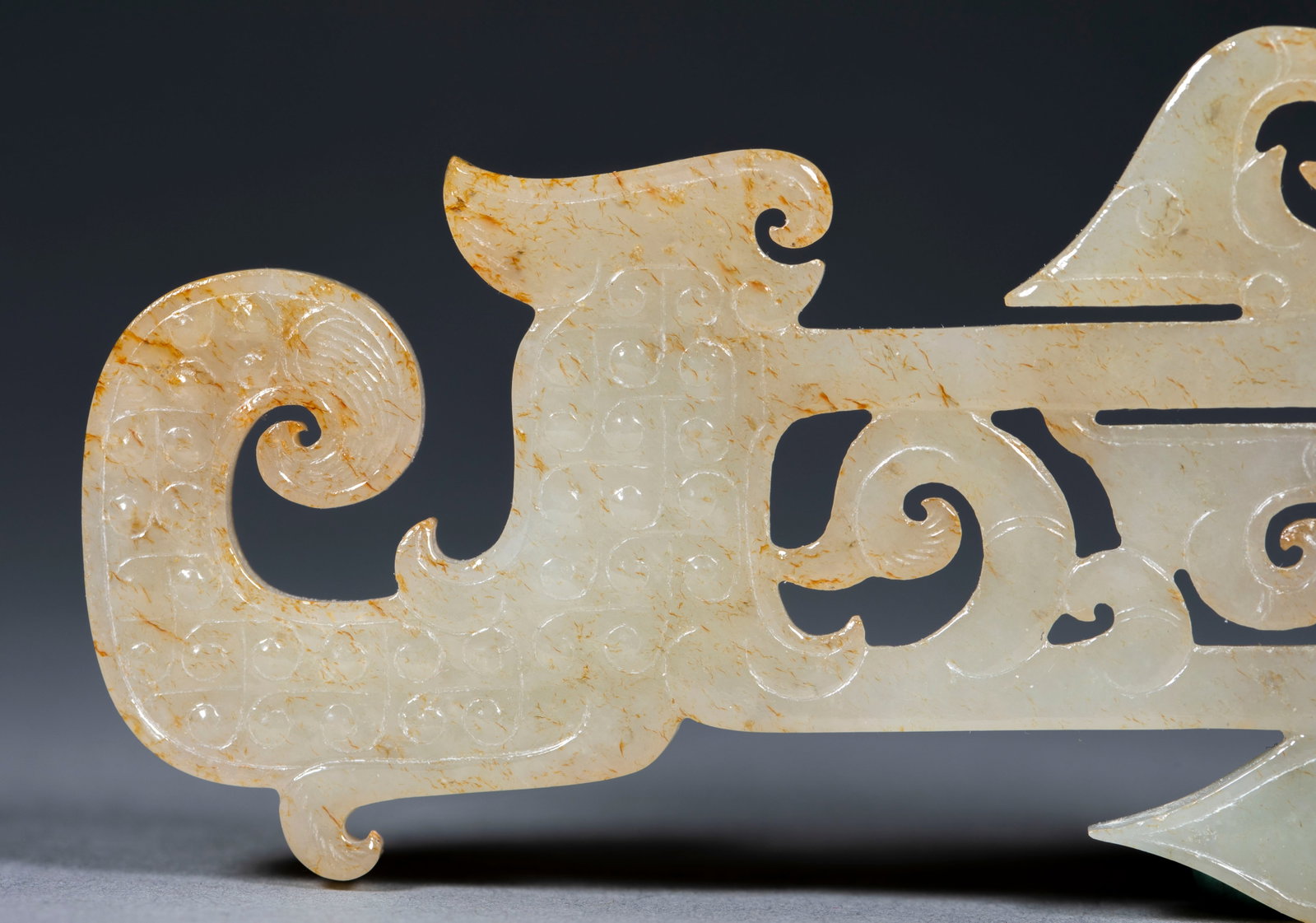 Openwork Cloud-Phoenix Jade Pendant - 6