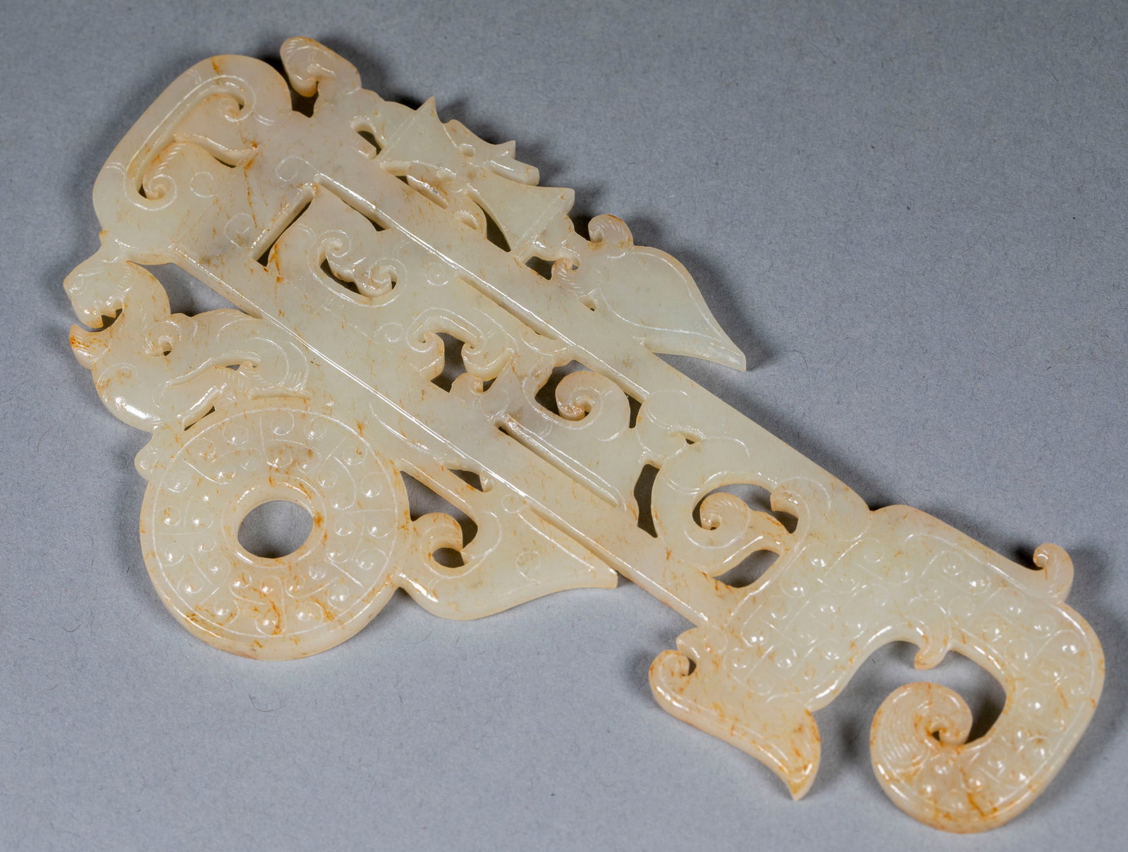 Openwork Cloud-Phoenix Jade Pendant - 9