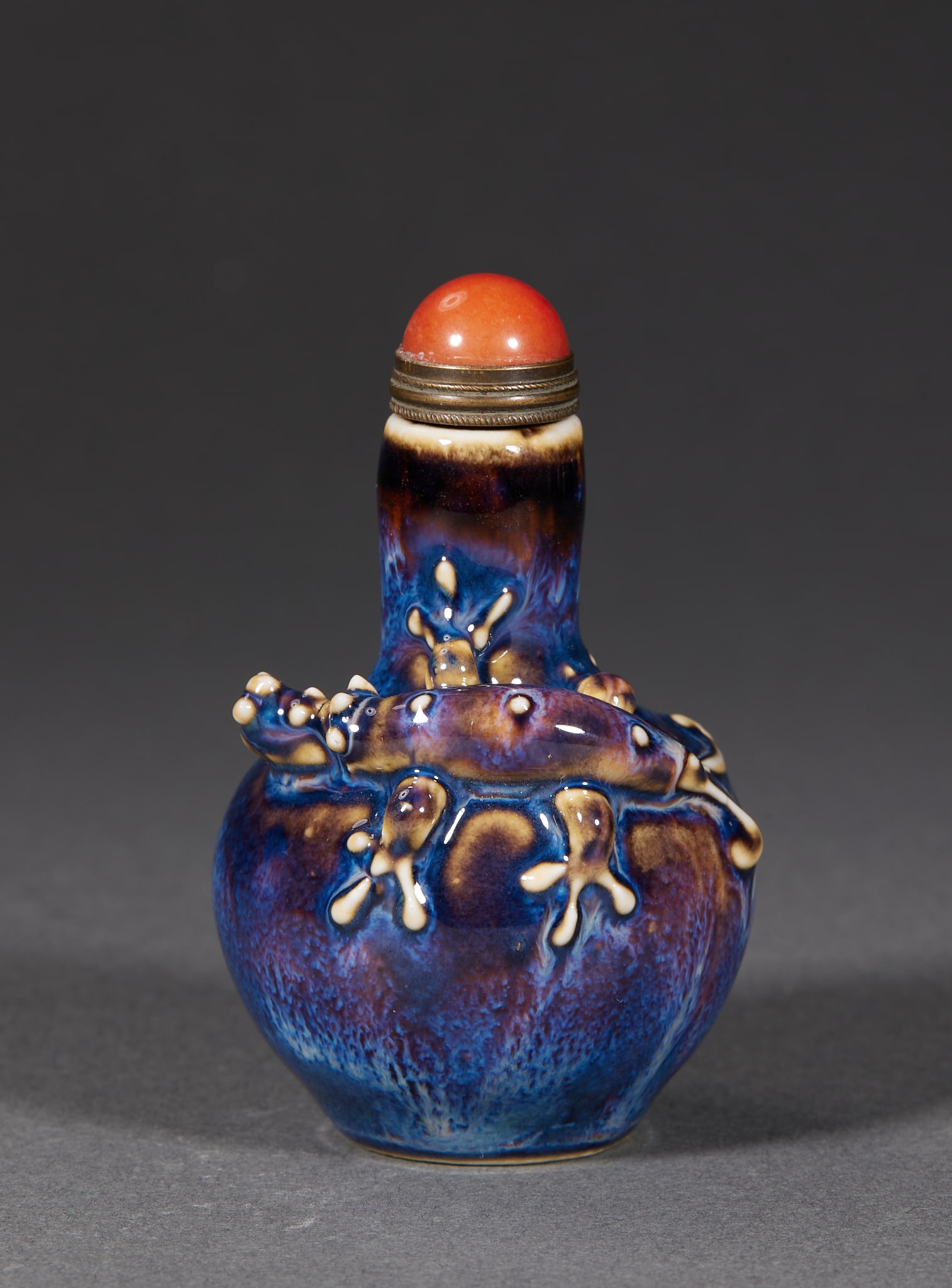 Qing Relief Beast-Motif Snuff Bottle (1 of 7)