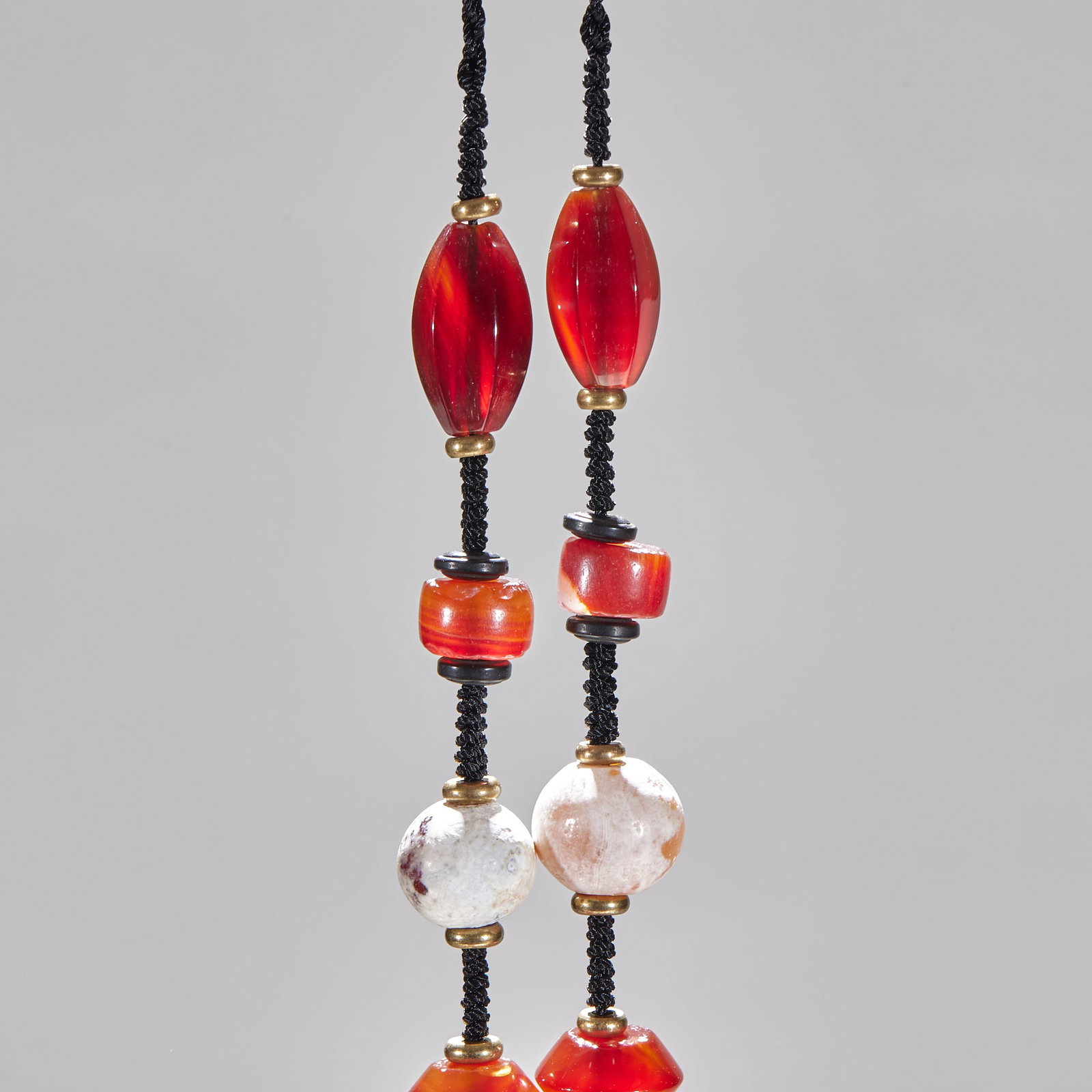 Agate Ring Pendant with Beads - 2