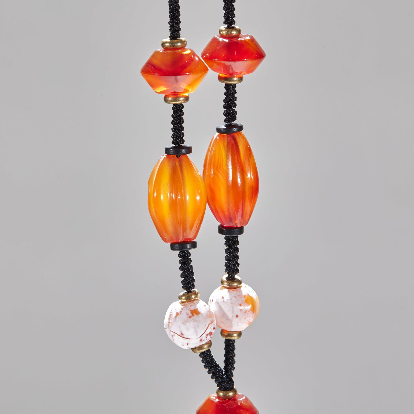 Agate Ring Pendant with Beads - 3
