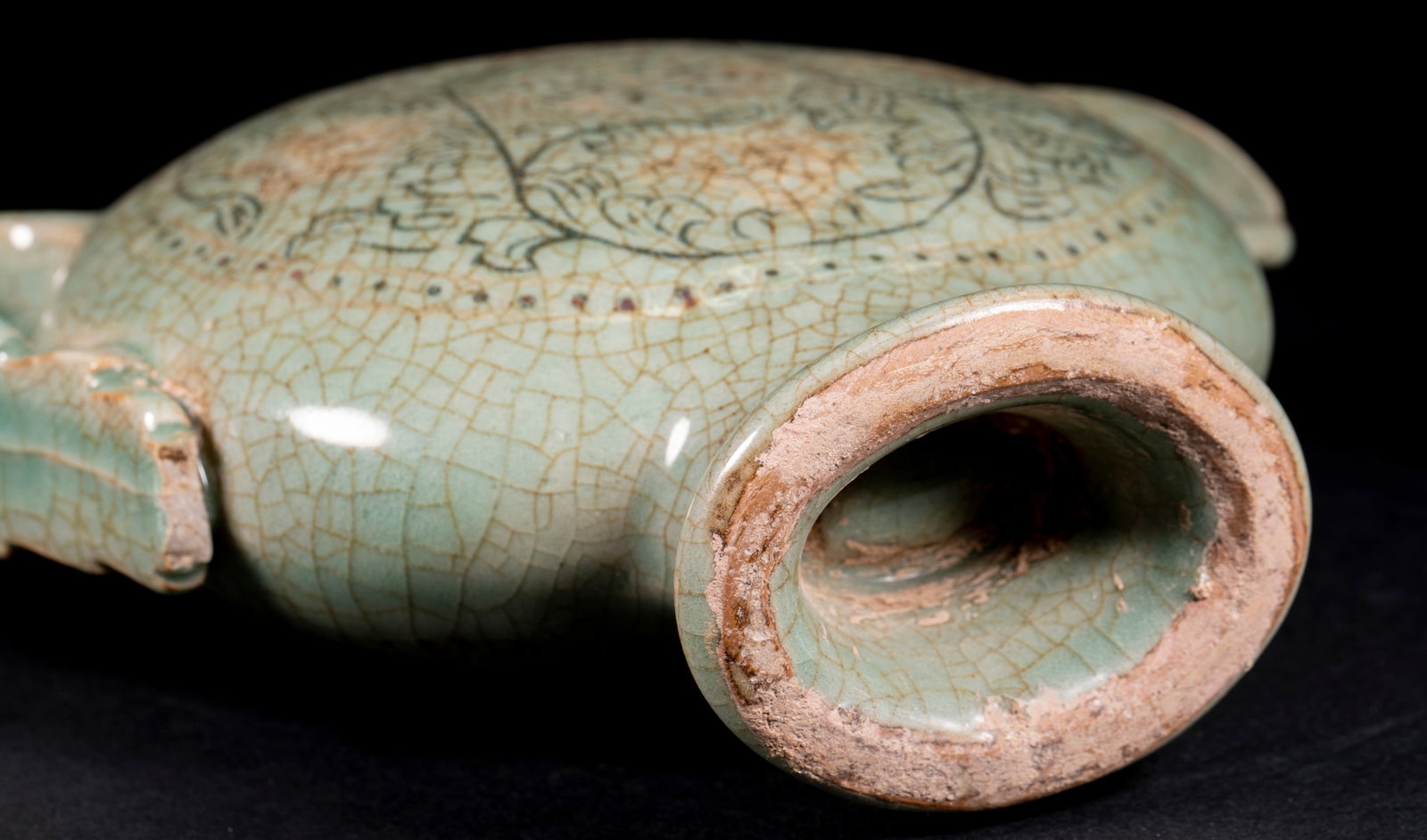 Goryeo Celadon Fish-Head Moon Flask - 12