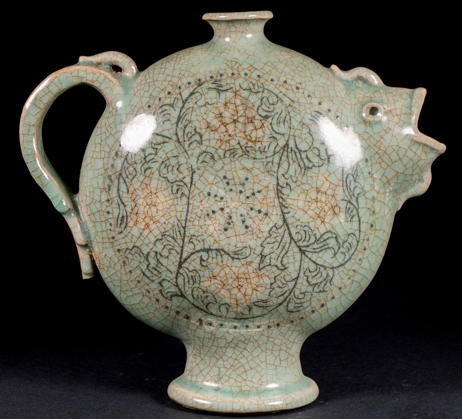 Goryeo Celadon Fish-Head Moon Flask (1 of 12)