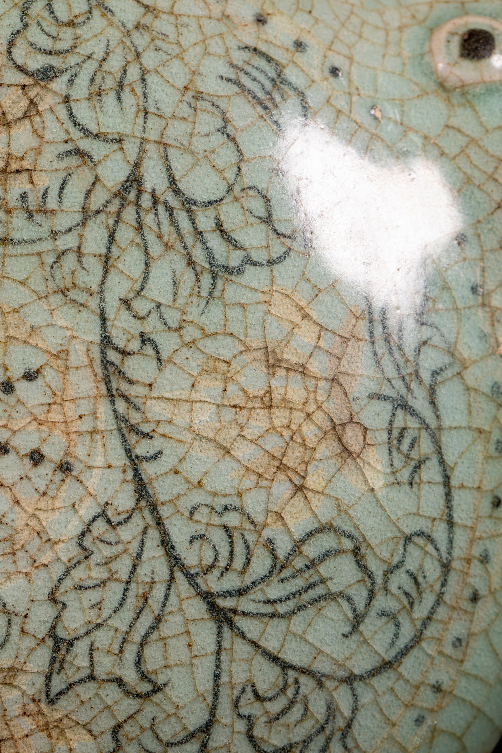 Goryeo Celadon Fish-Head Moon Flask - 7