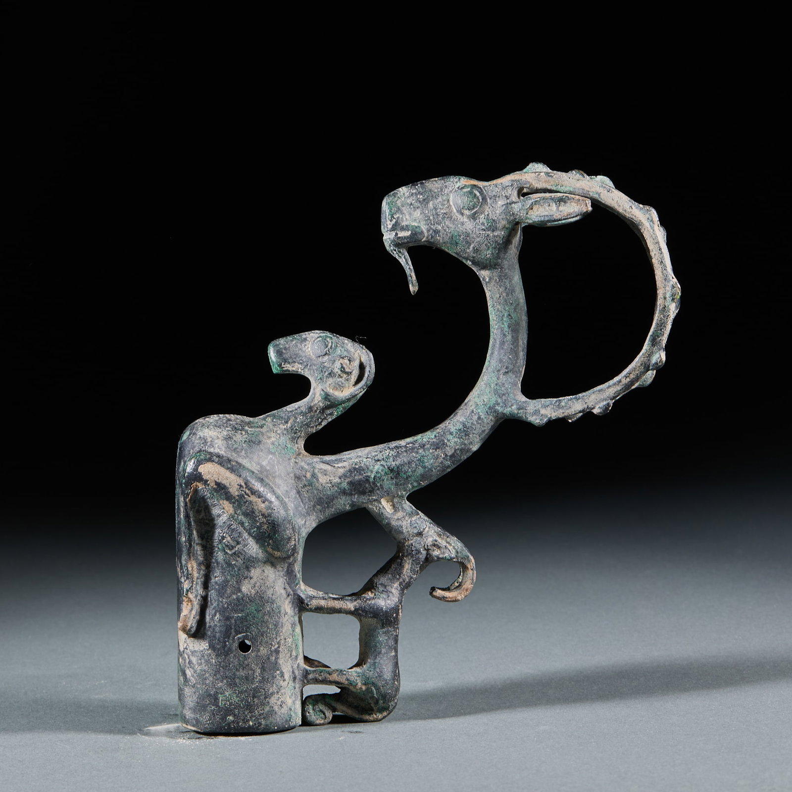 Three-Ram Staff Finial - 12
