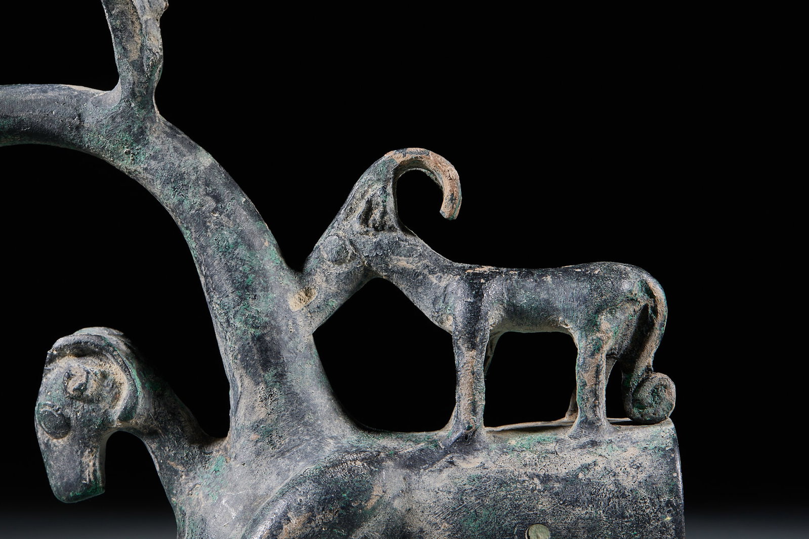 Three-Ram Staff Finial - 4