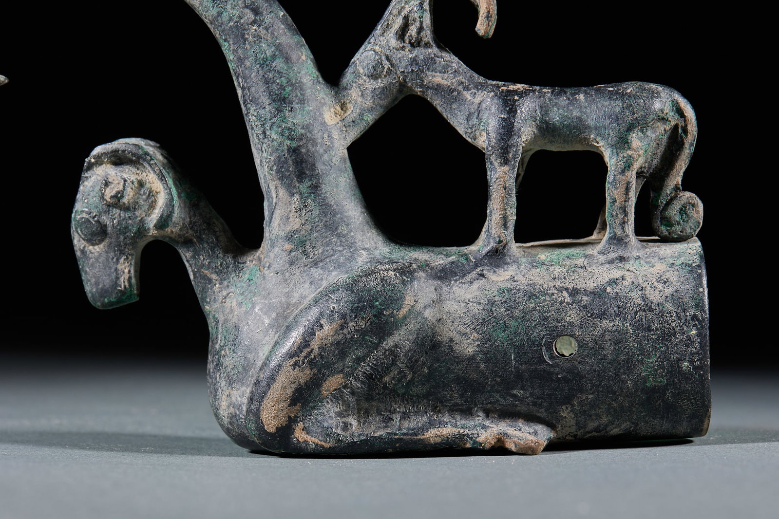 Three-Ram Staff Finial - 5