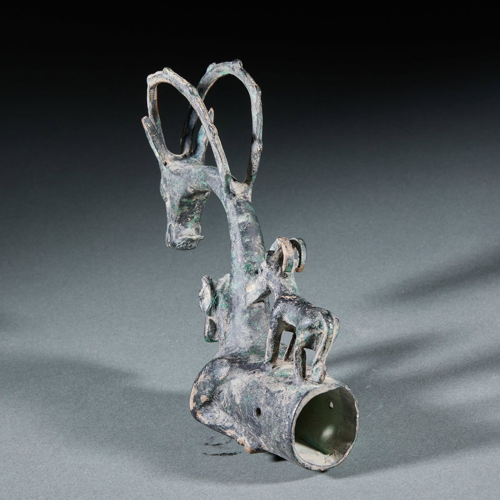 Three-Ram Staff Finial - 6
